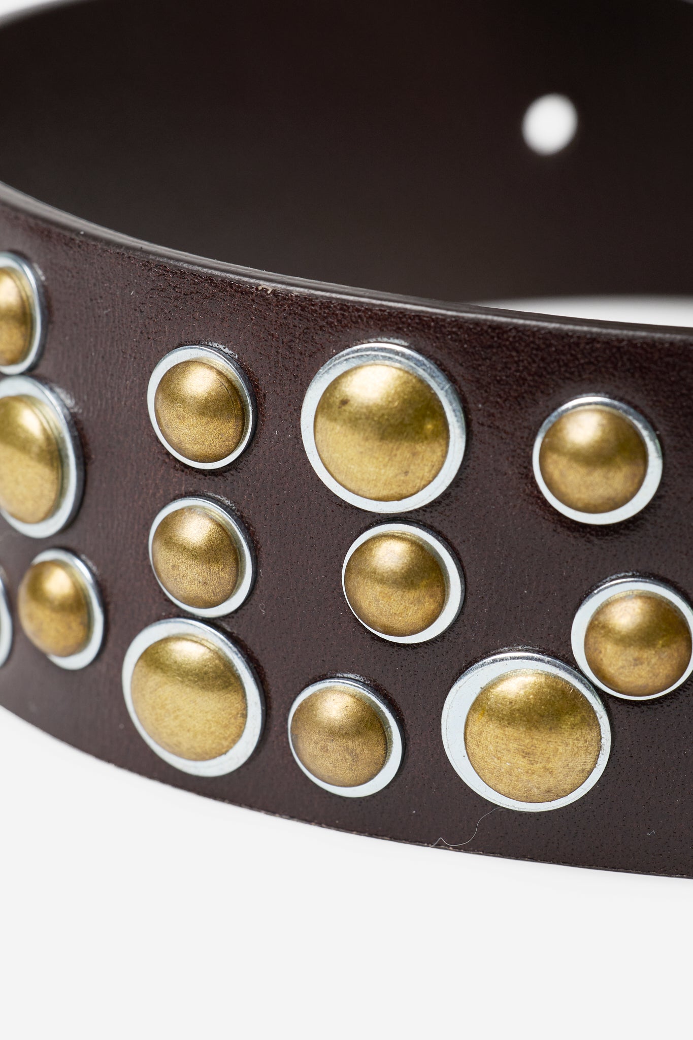 Ceinture cloutée marron