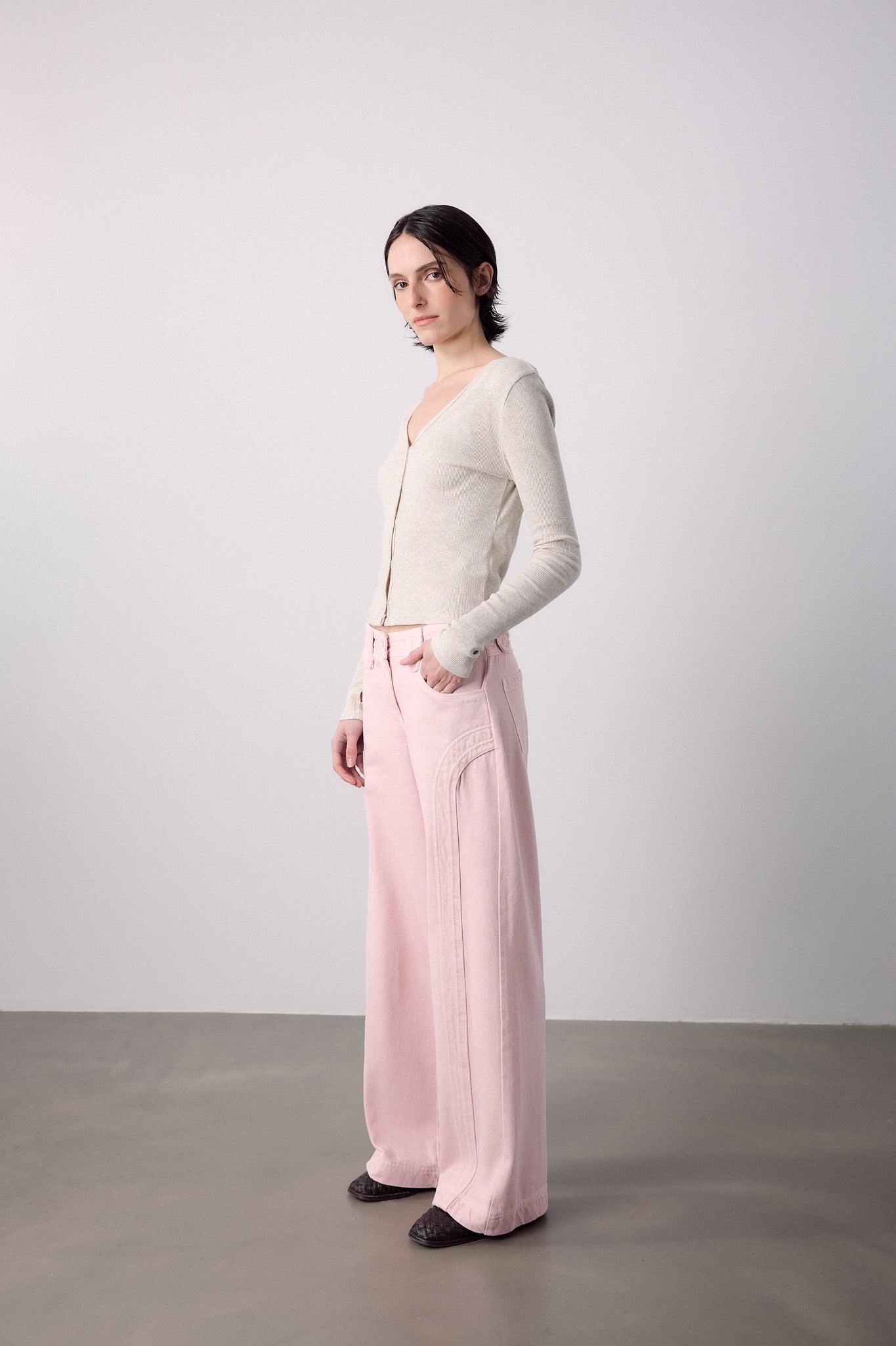 Pink Straight Trousers