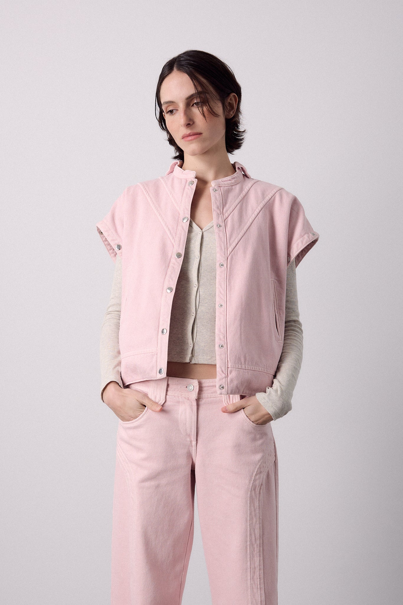 Blouson Bomber Rose Amovible