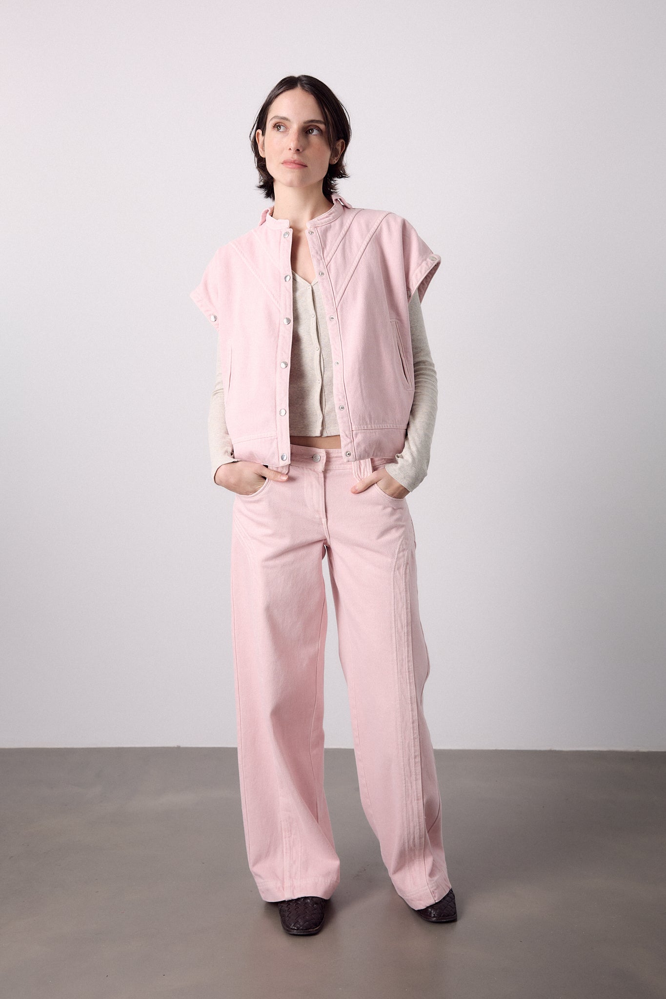 Pink Straight Trousers