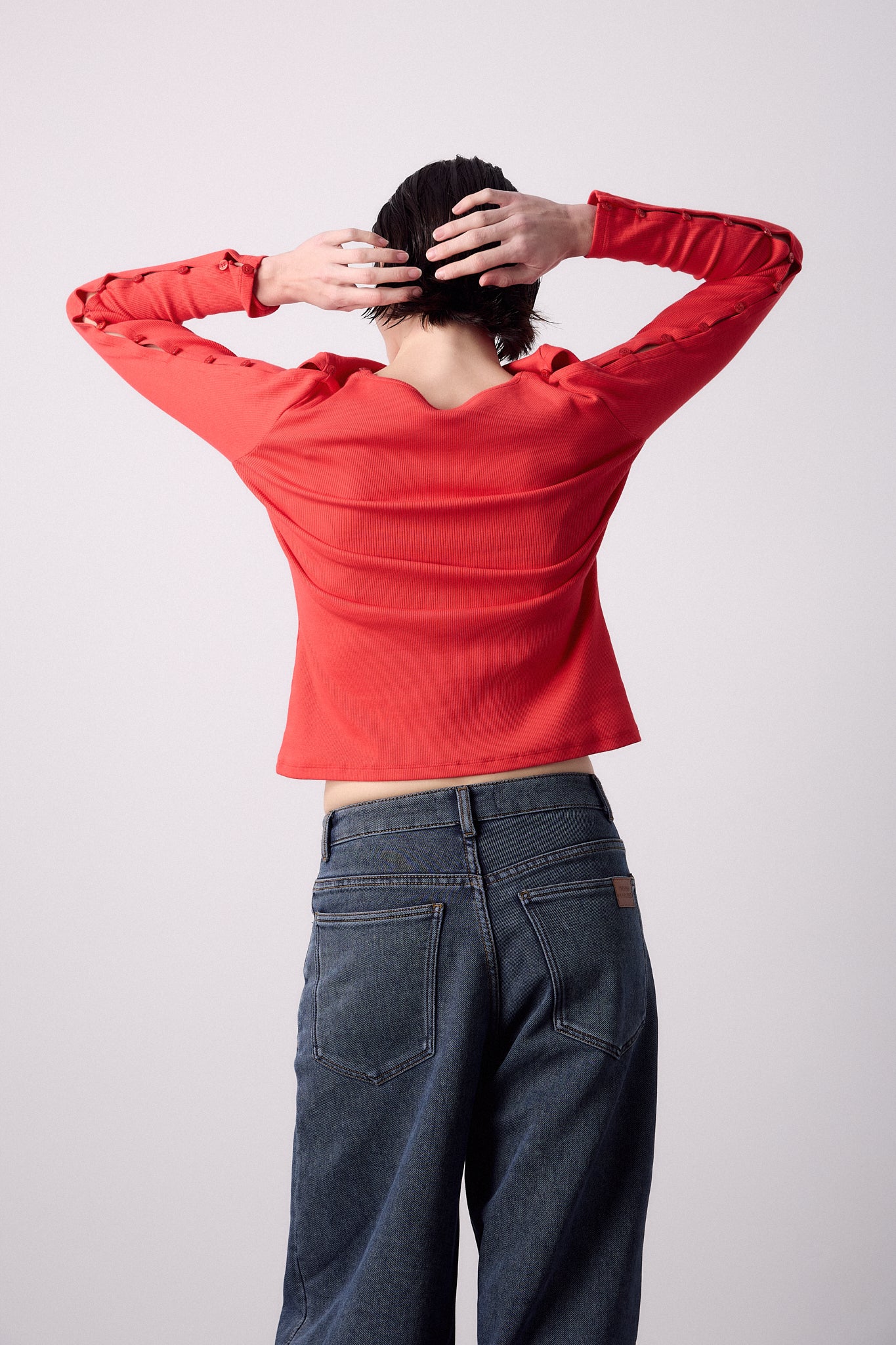 Camiseta Botones Roja