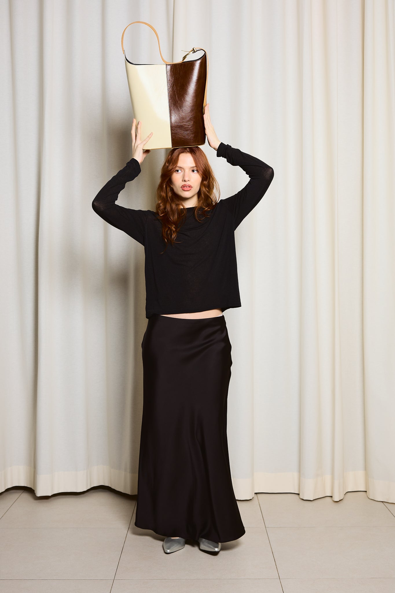 Sac Seau Marron et écru