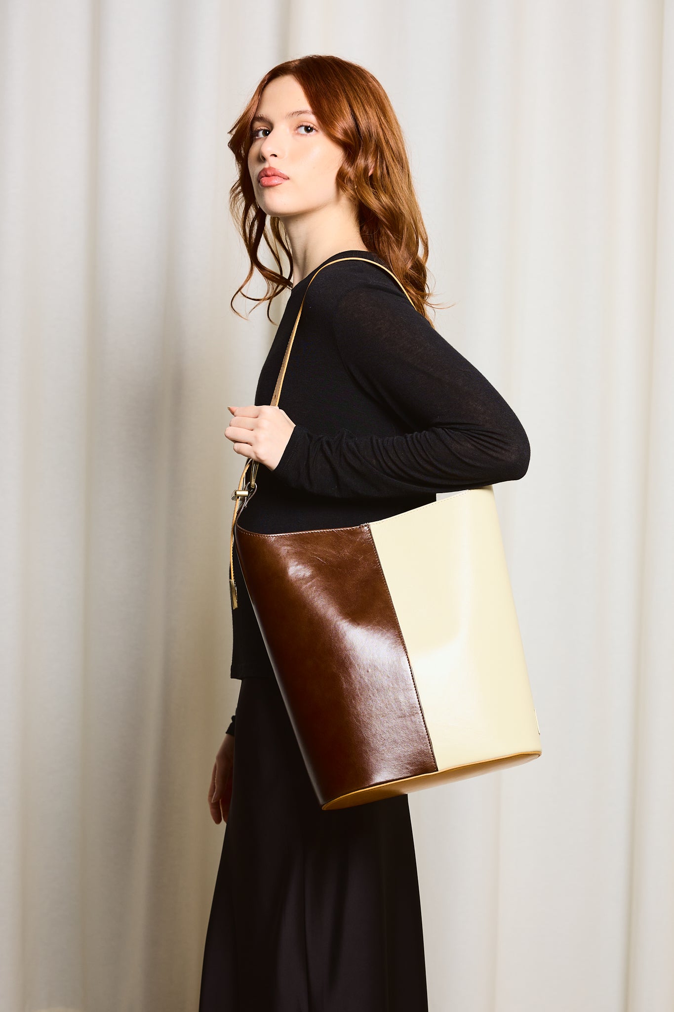 Sac Seau Marron et écru