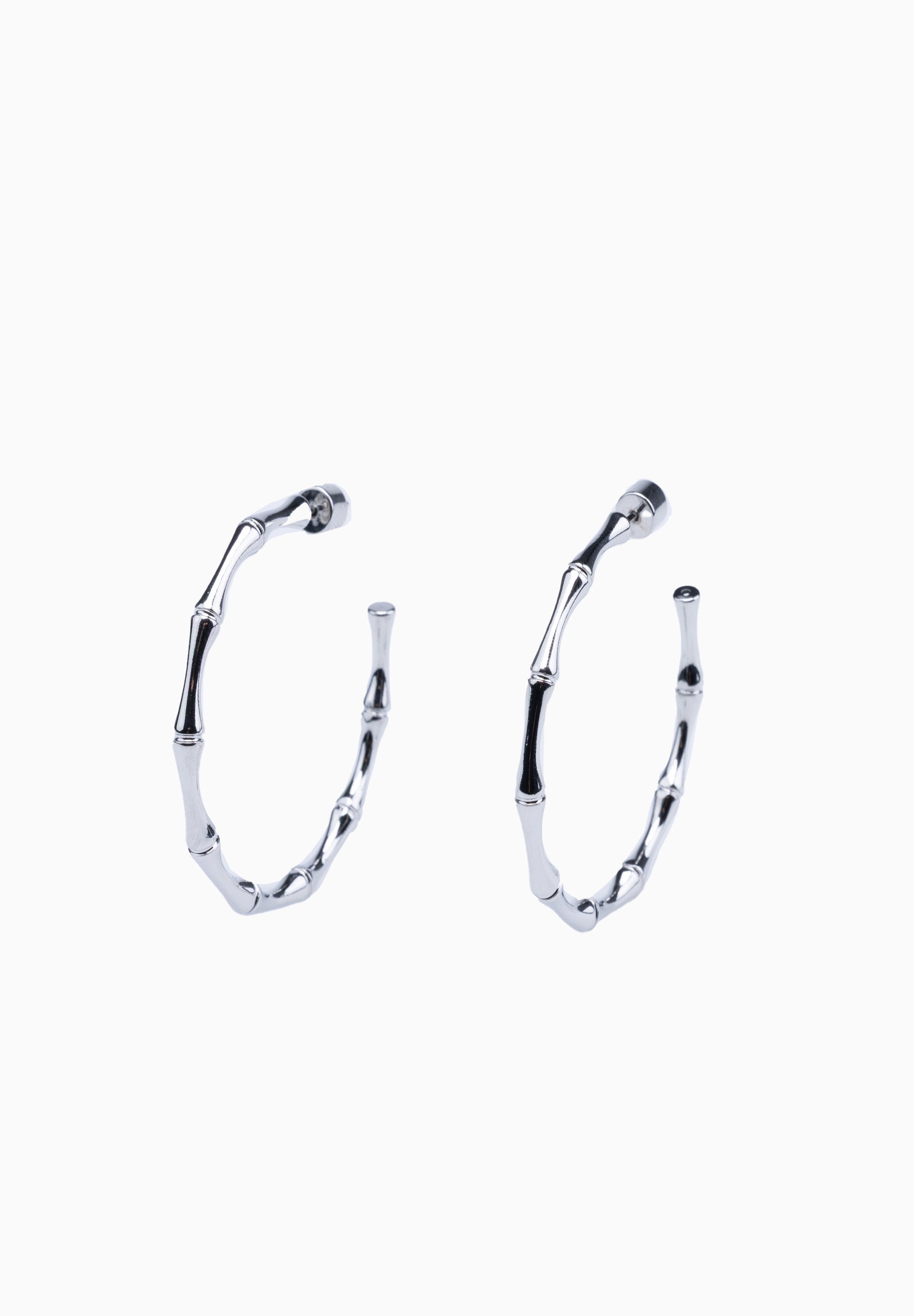 Bamboo Hoop Earrings 3.5 cm