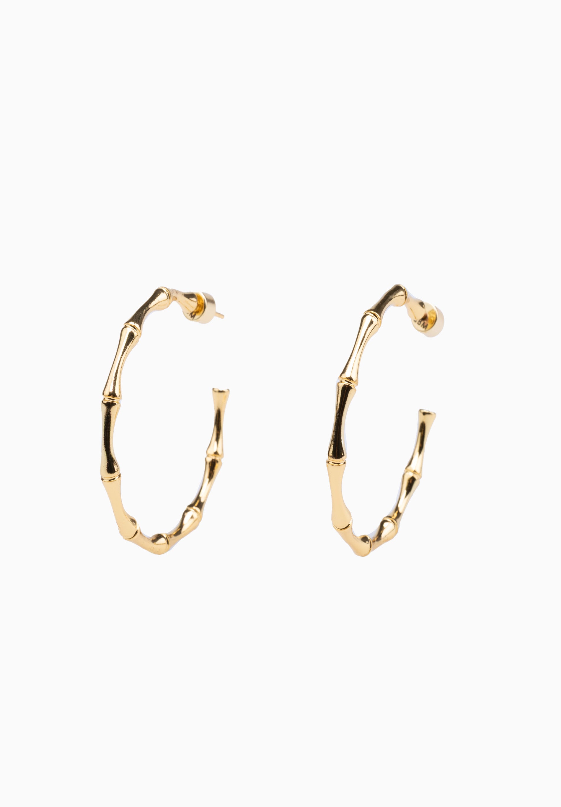 Créoles en bambou de taille moyenne (paire)