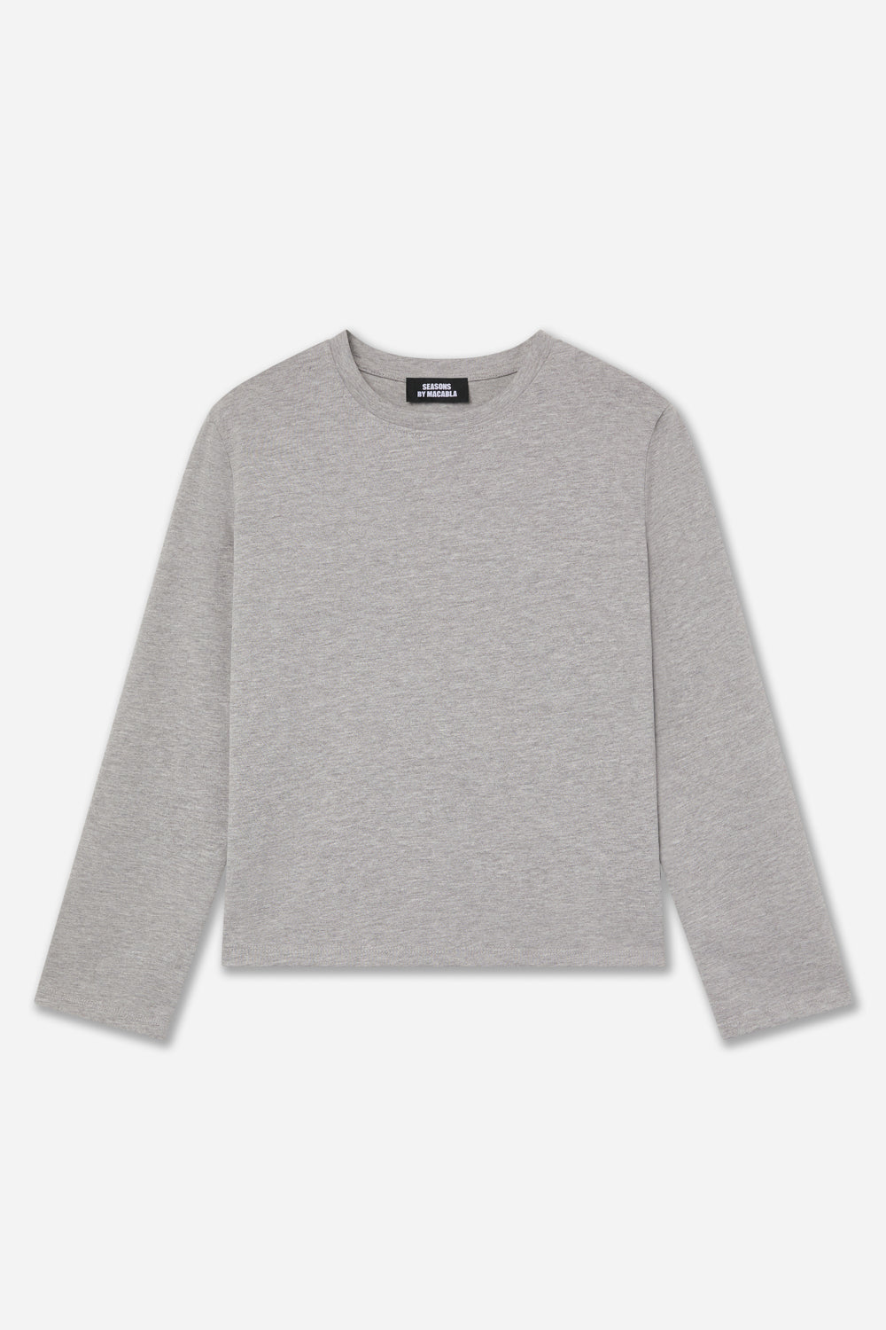 T-shirt Coton Manches Longues Gris