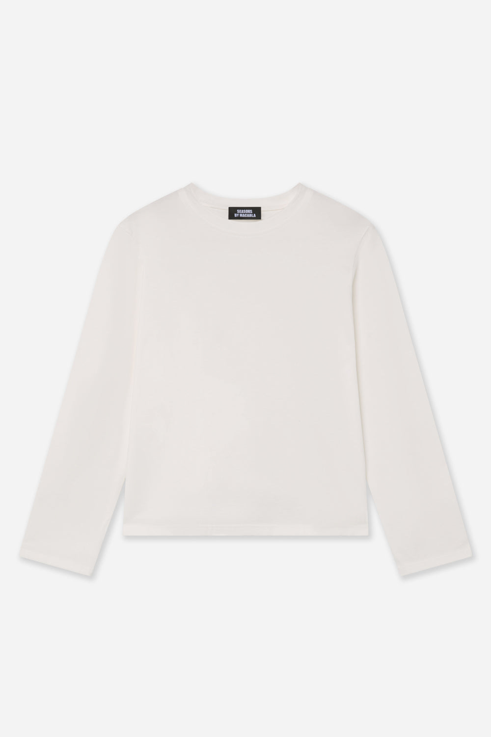 T-shirt Coton Manches Longues Crème