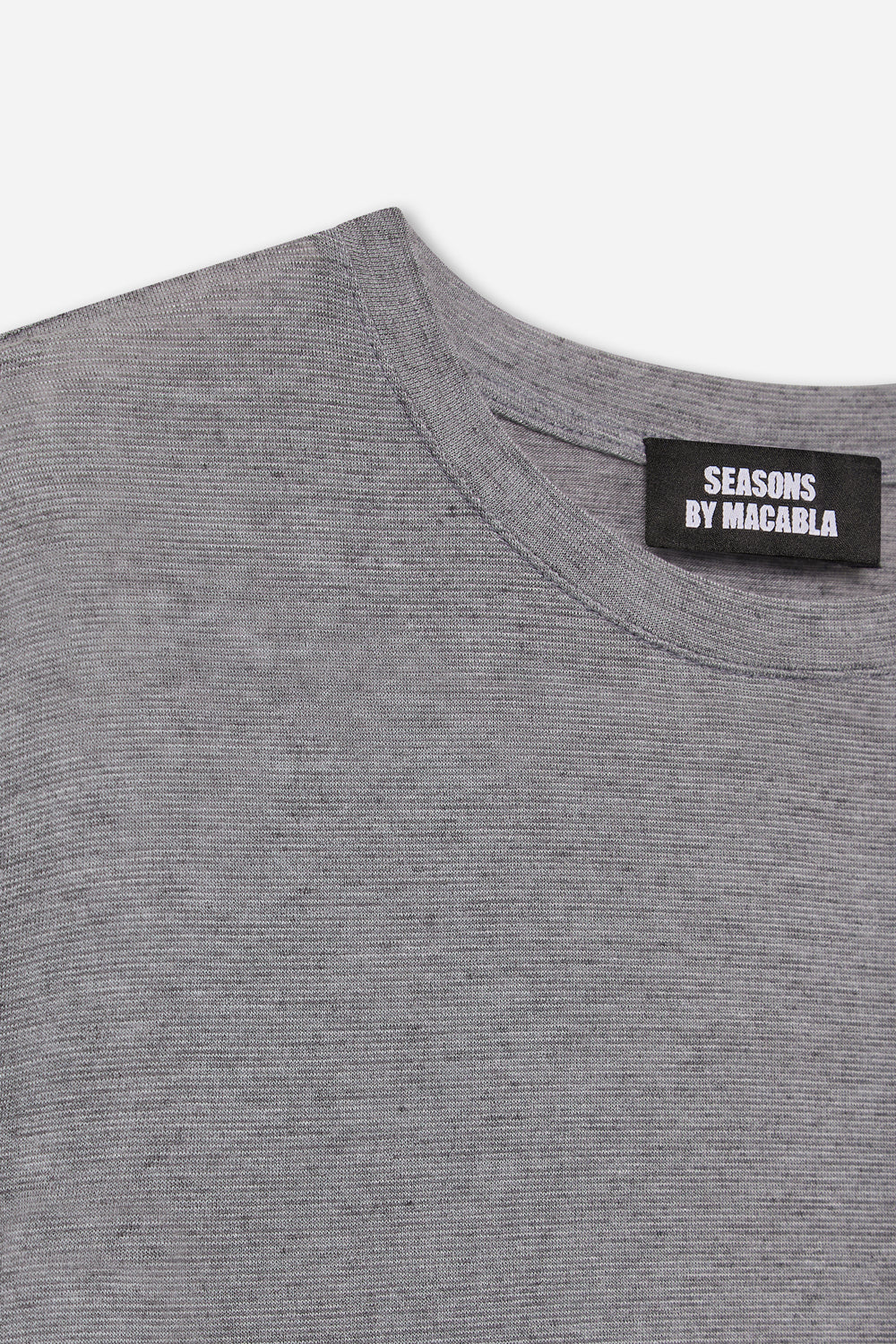 T-shirt Cachemire Manches Longues Gris