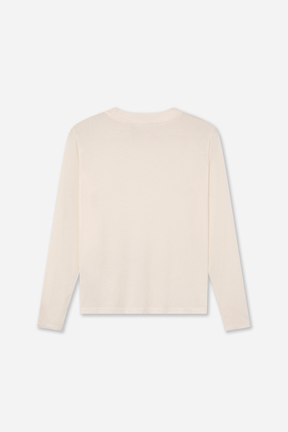 T-shirt Cachemire Manches Longues Blanc