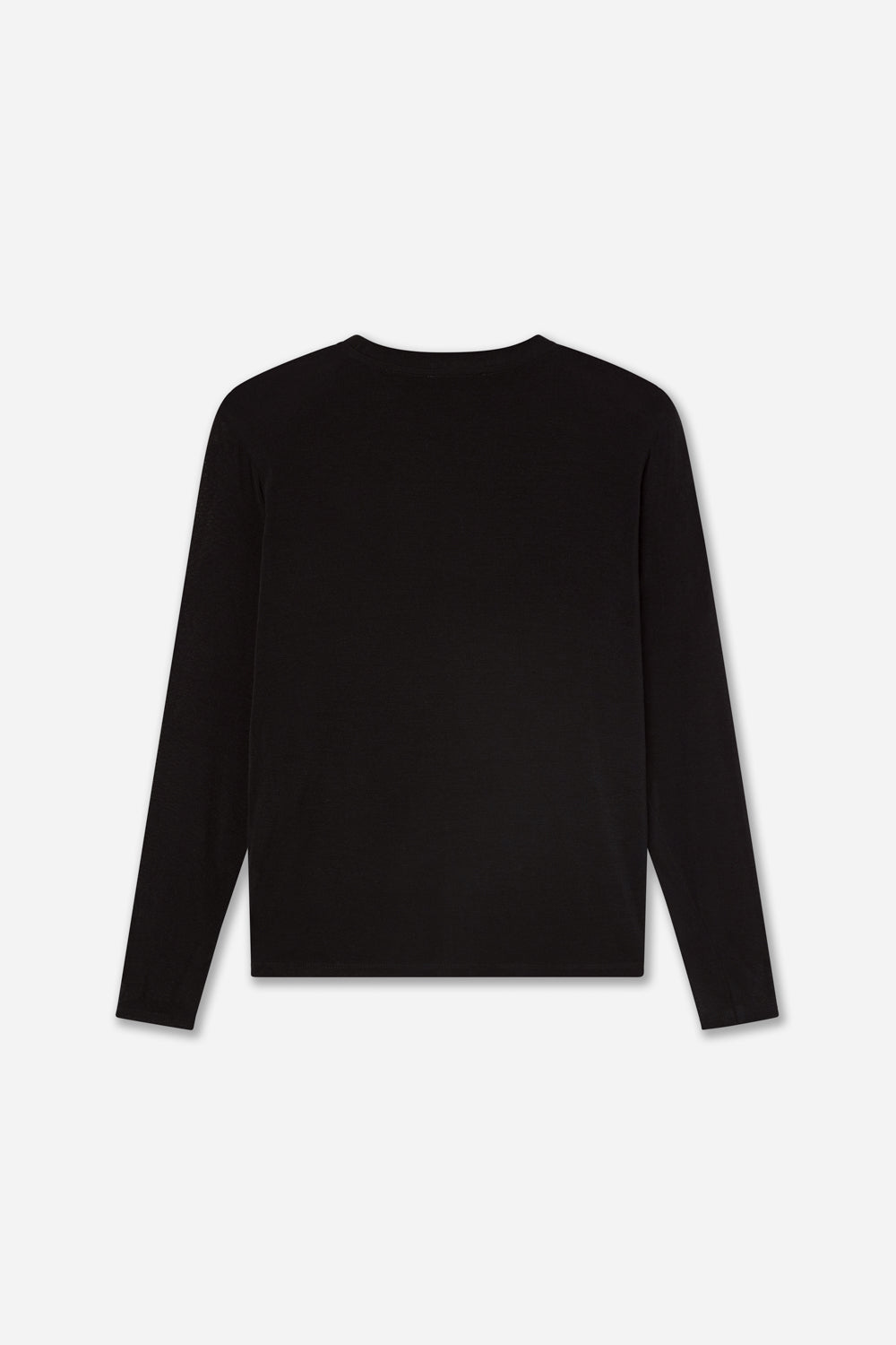 Black Long Sleeve Cashmere T-Shirt