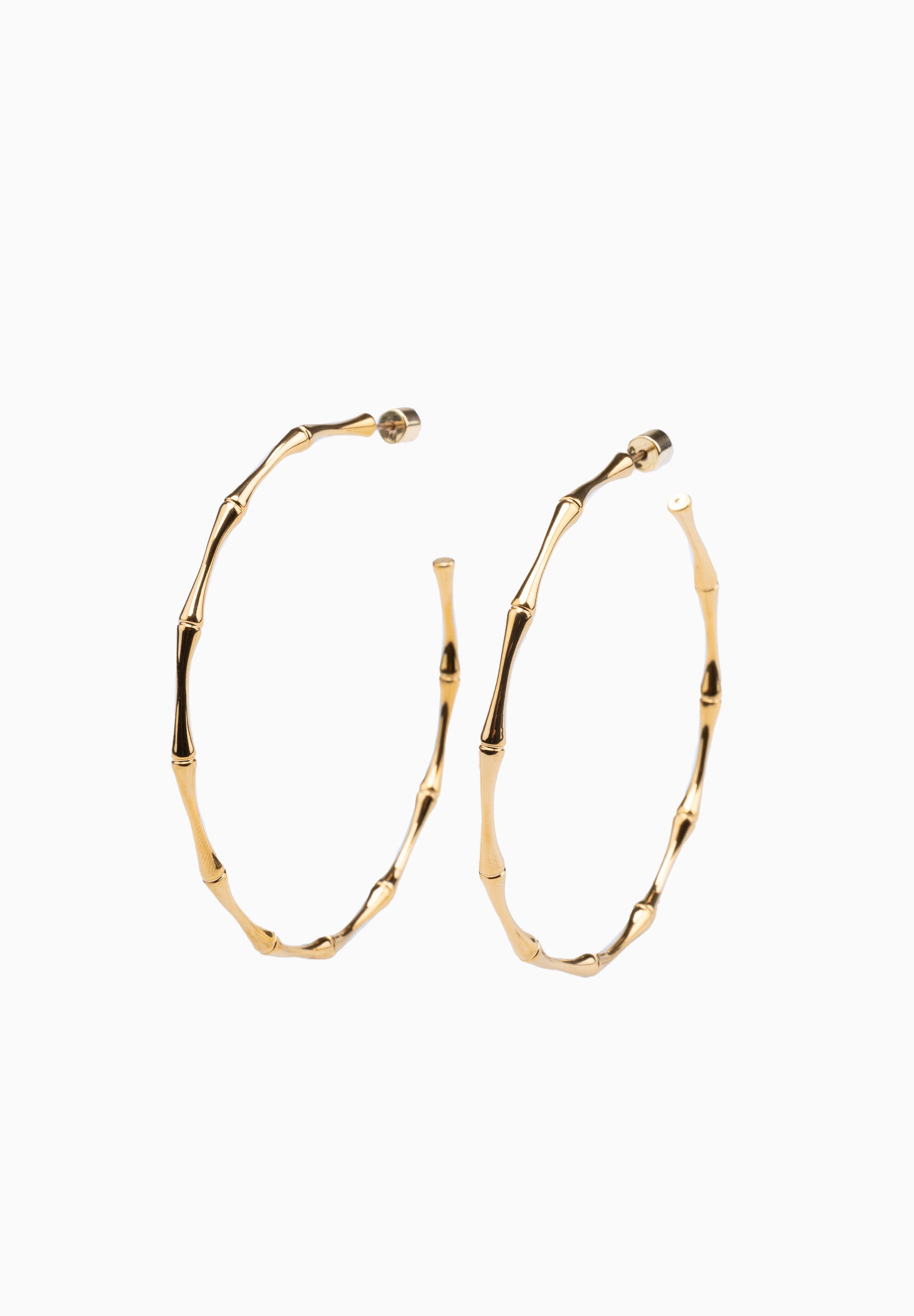 Grands cerceaux en bambou (Paire)