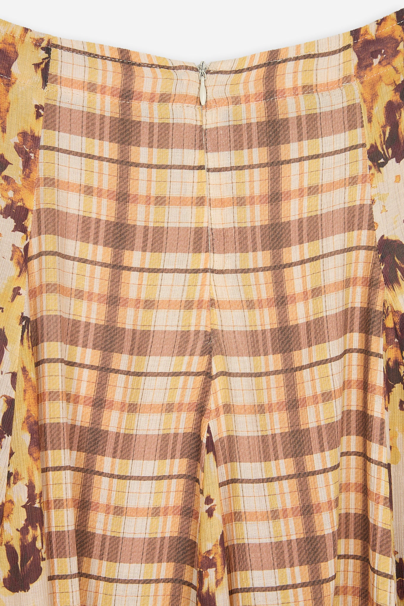 Yellow Floral Panel Skirt