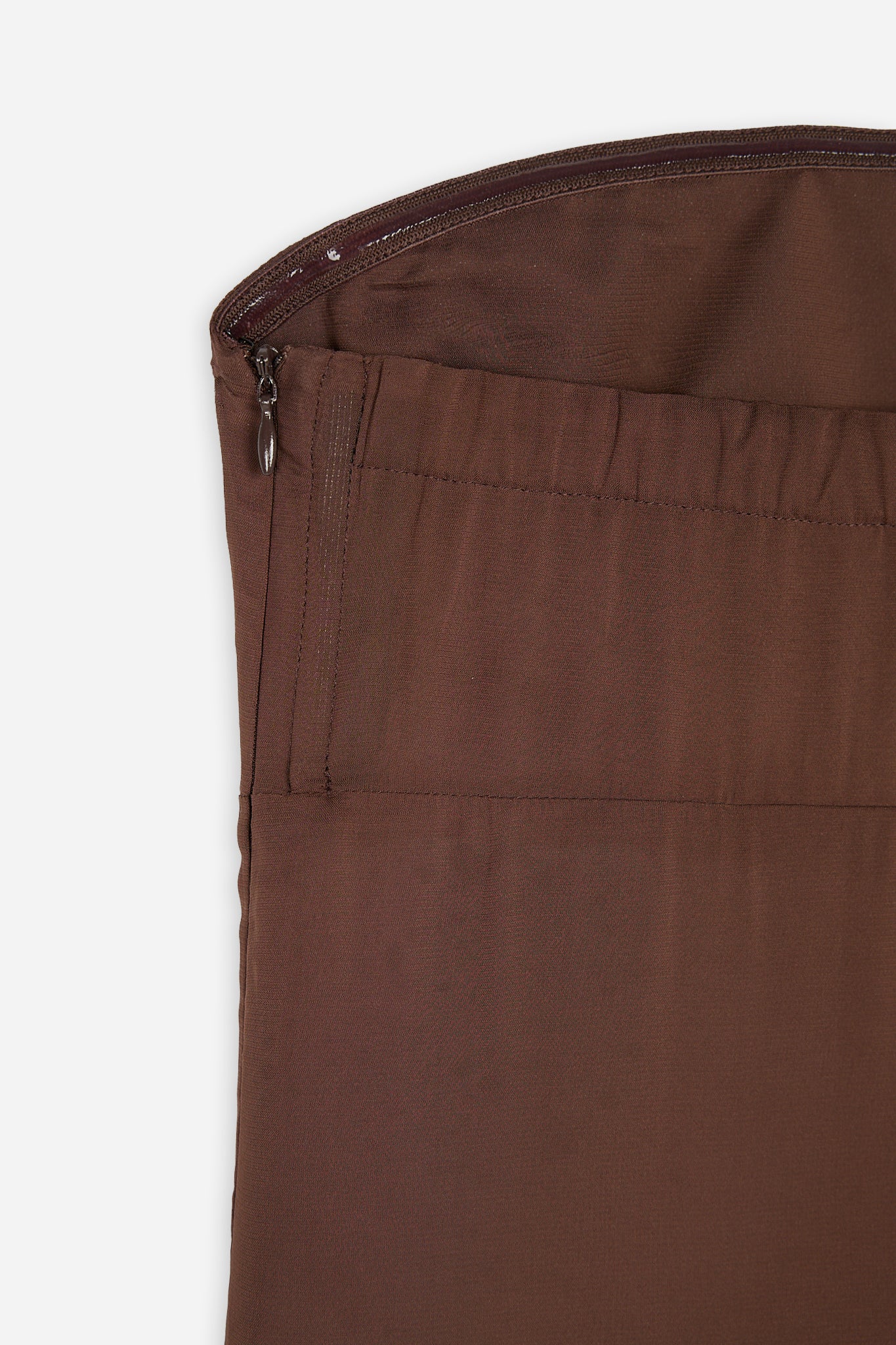 Brown Strapless Dress
