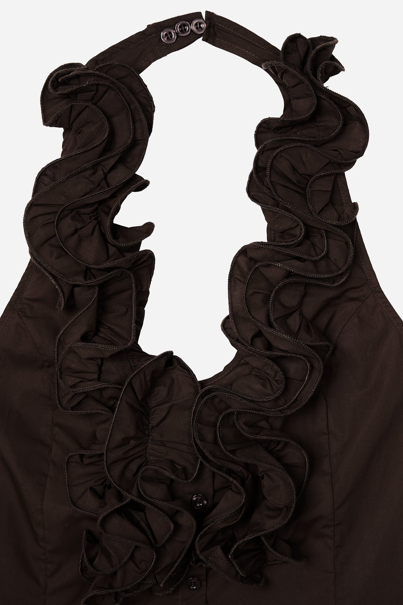 Top Volants Marron