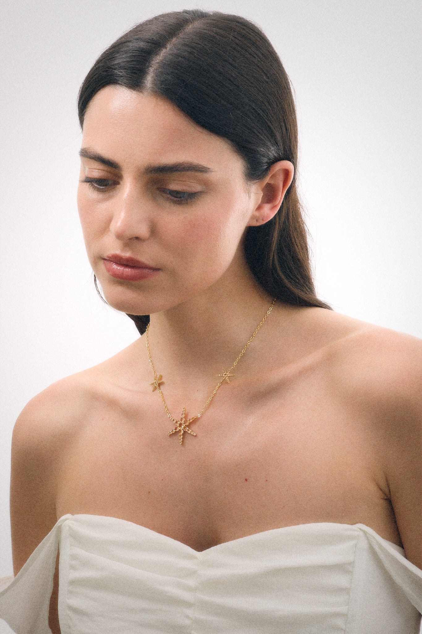 Collier 3 Étoiles Marron