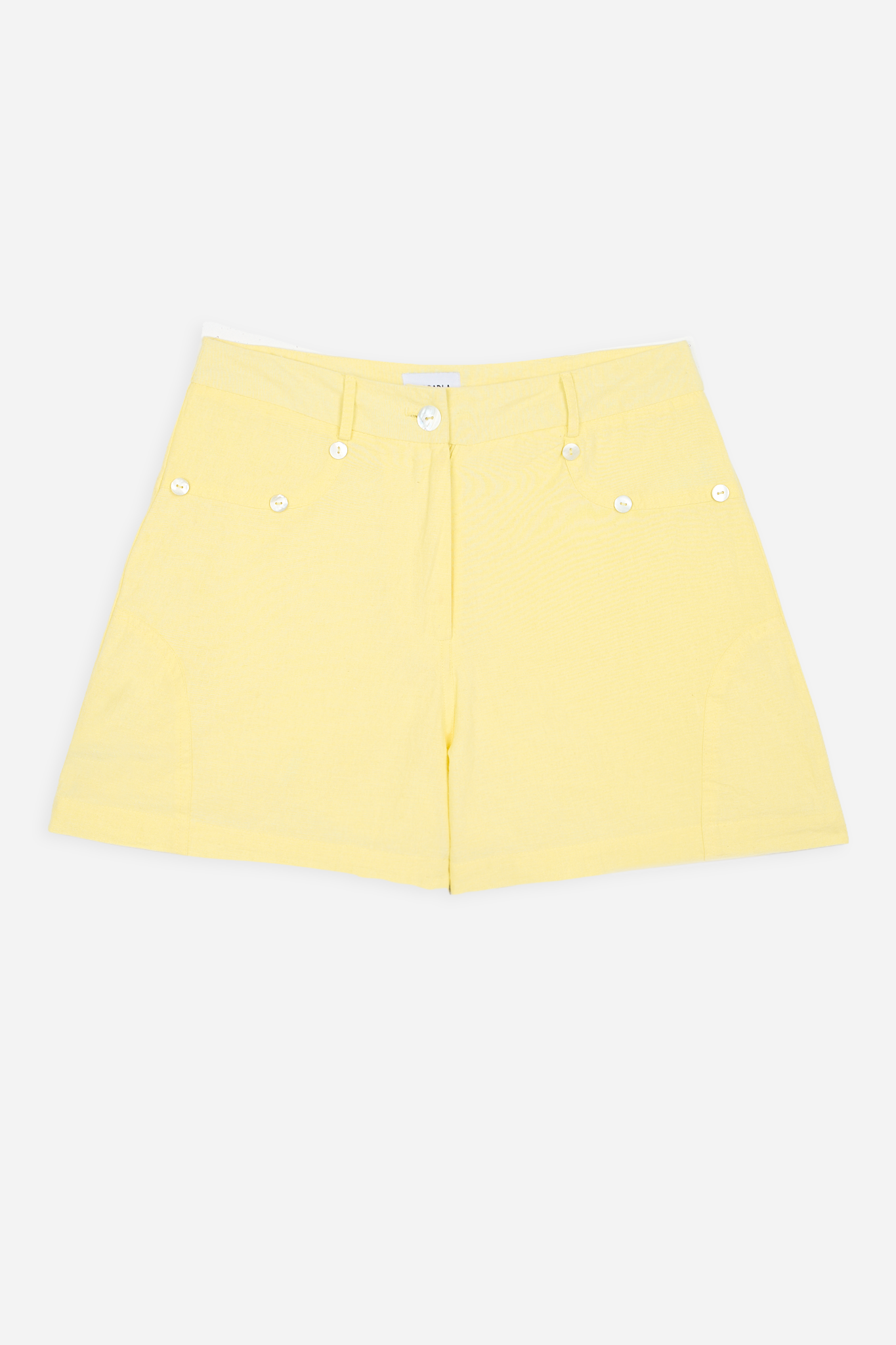 Shorts Botones Nácar Amarillo