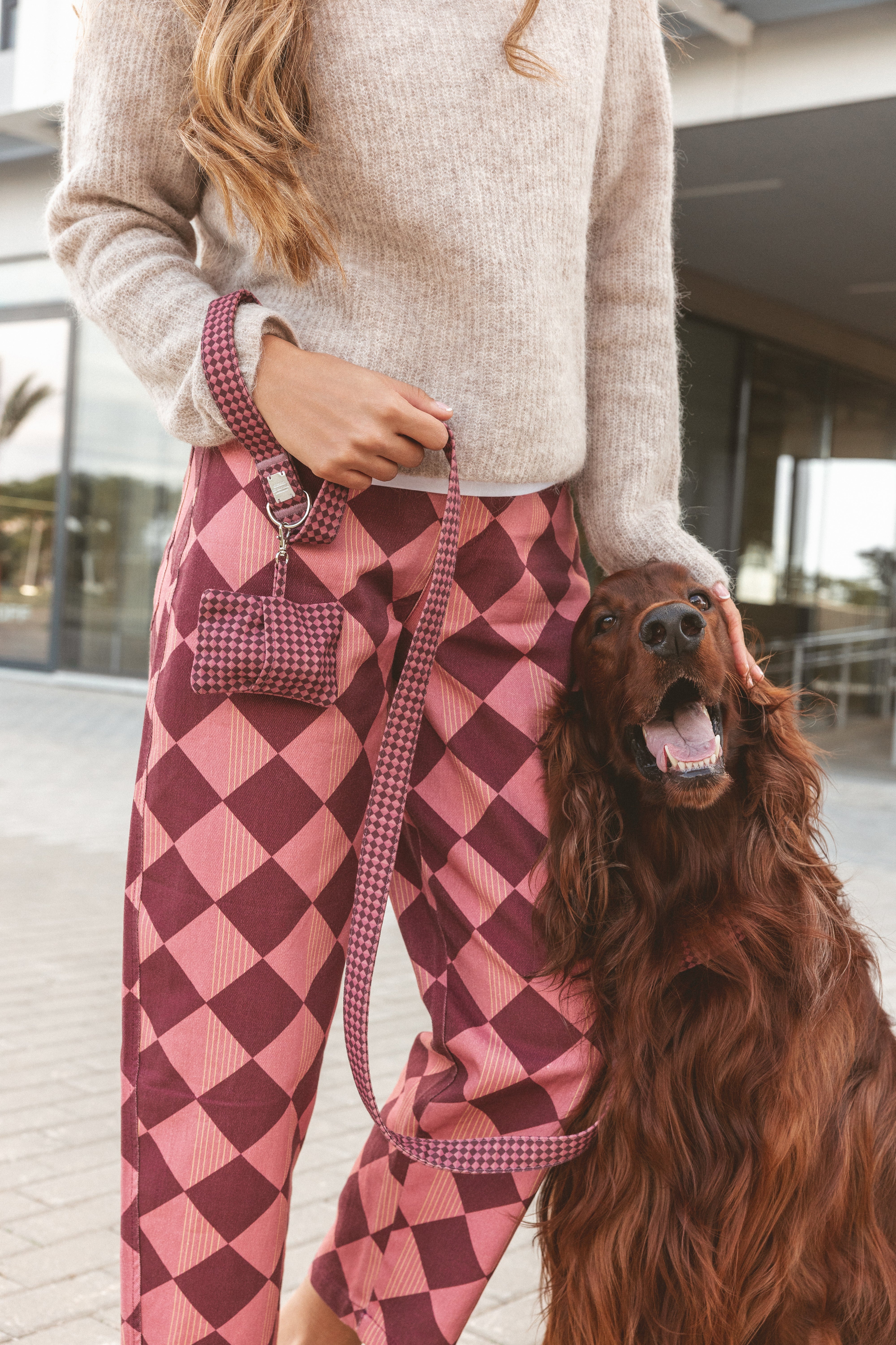 Porte-sacs à losanges