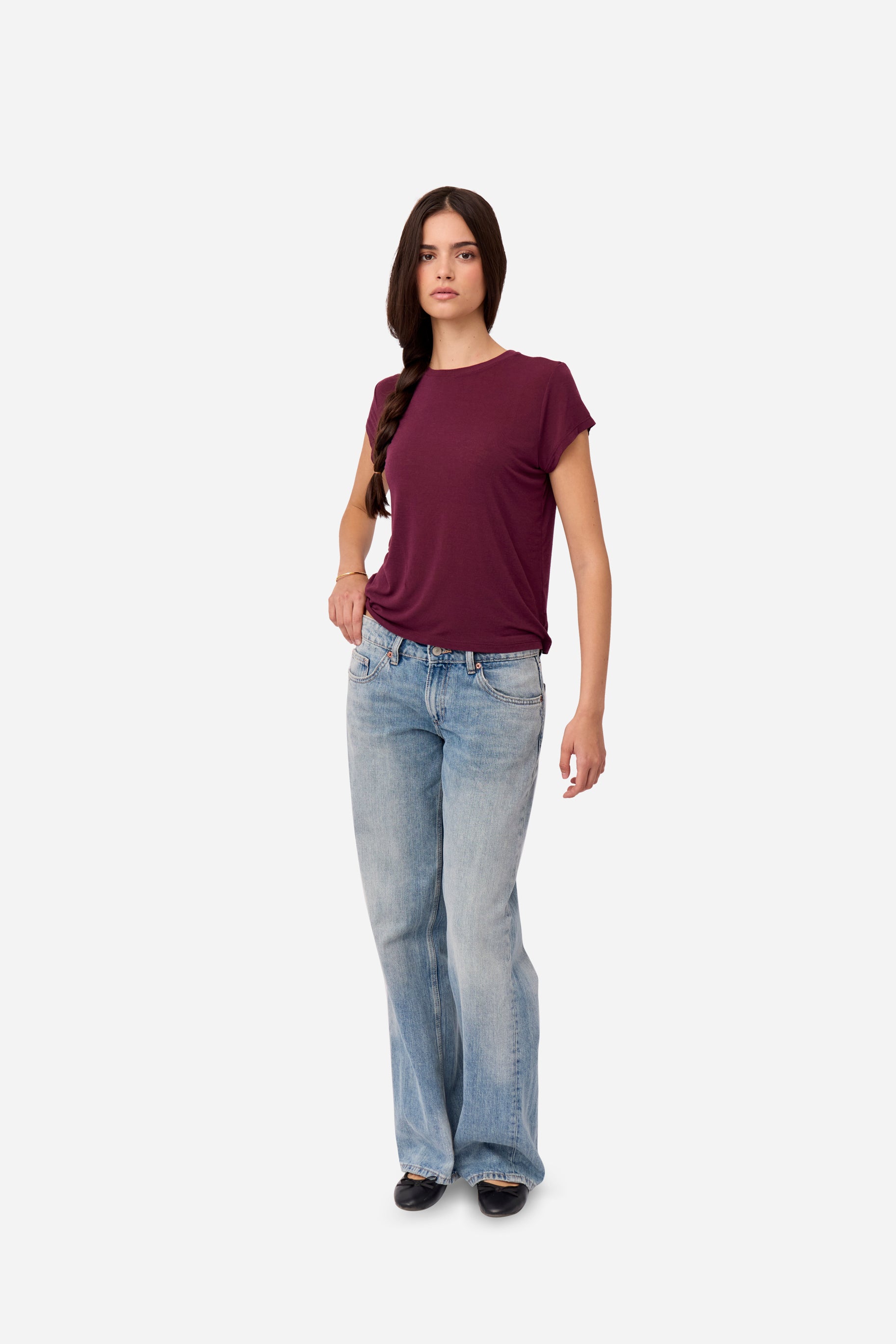 Camiseta Cashmere Berenjena