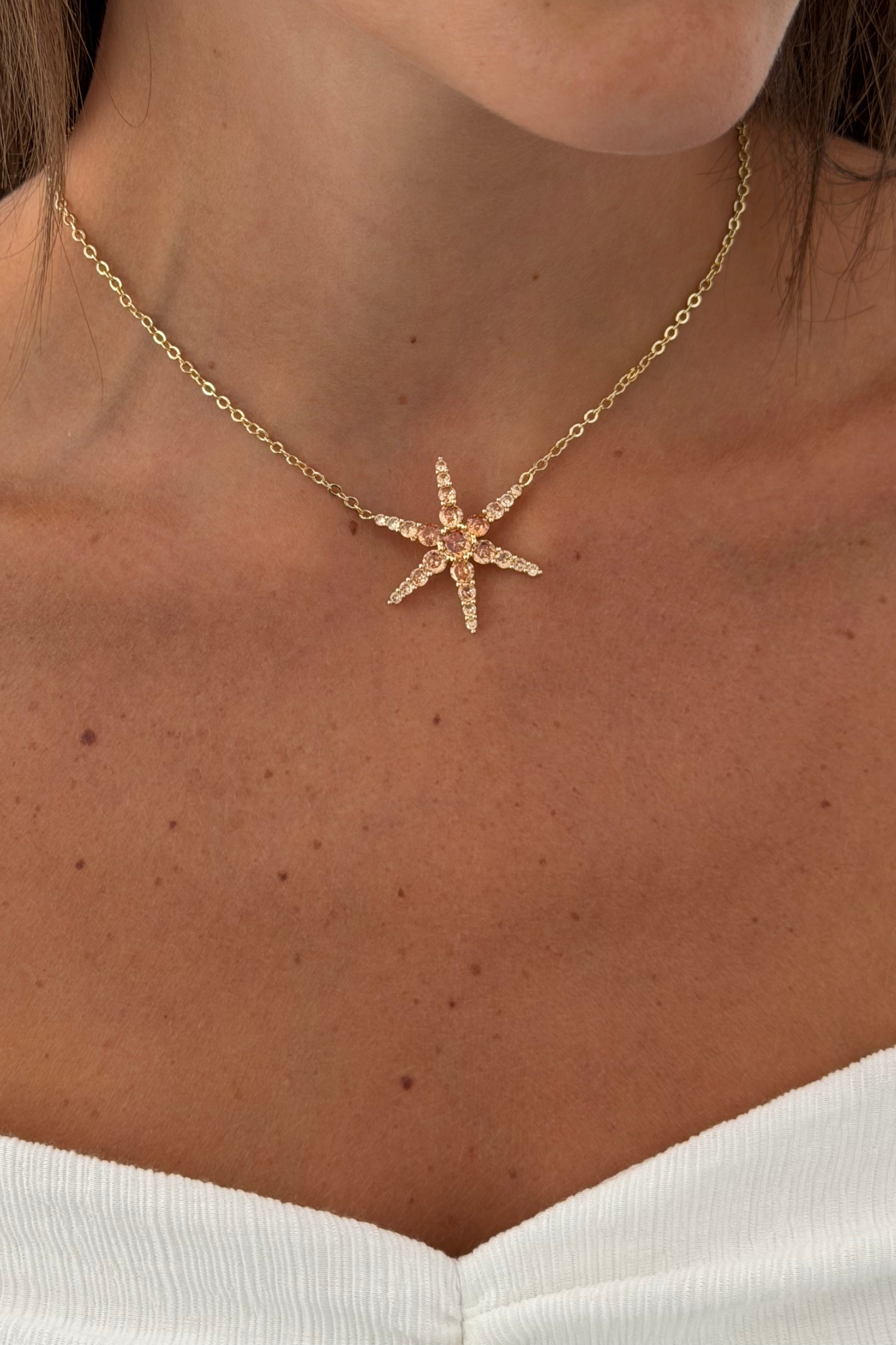 Collier Ètoile Marron