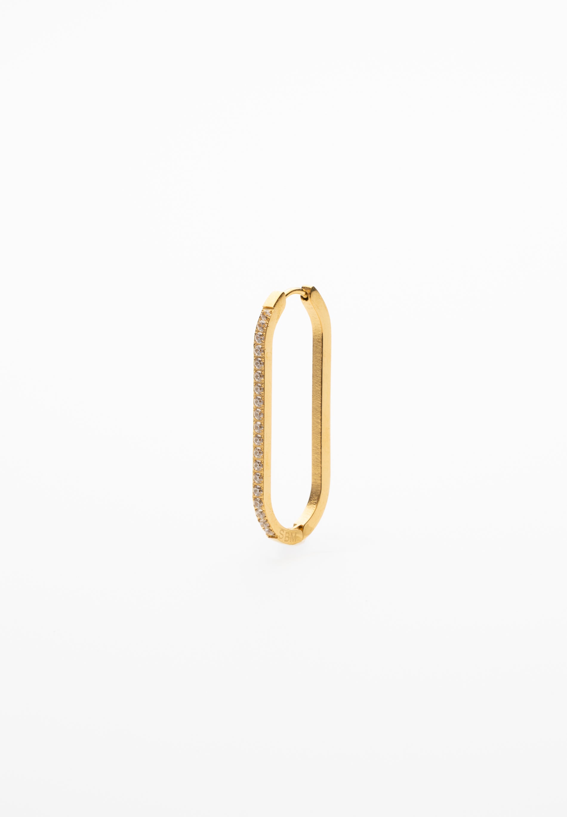 Boucle d'oreille Ovale Zircon (Unité)