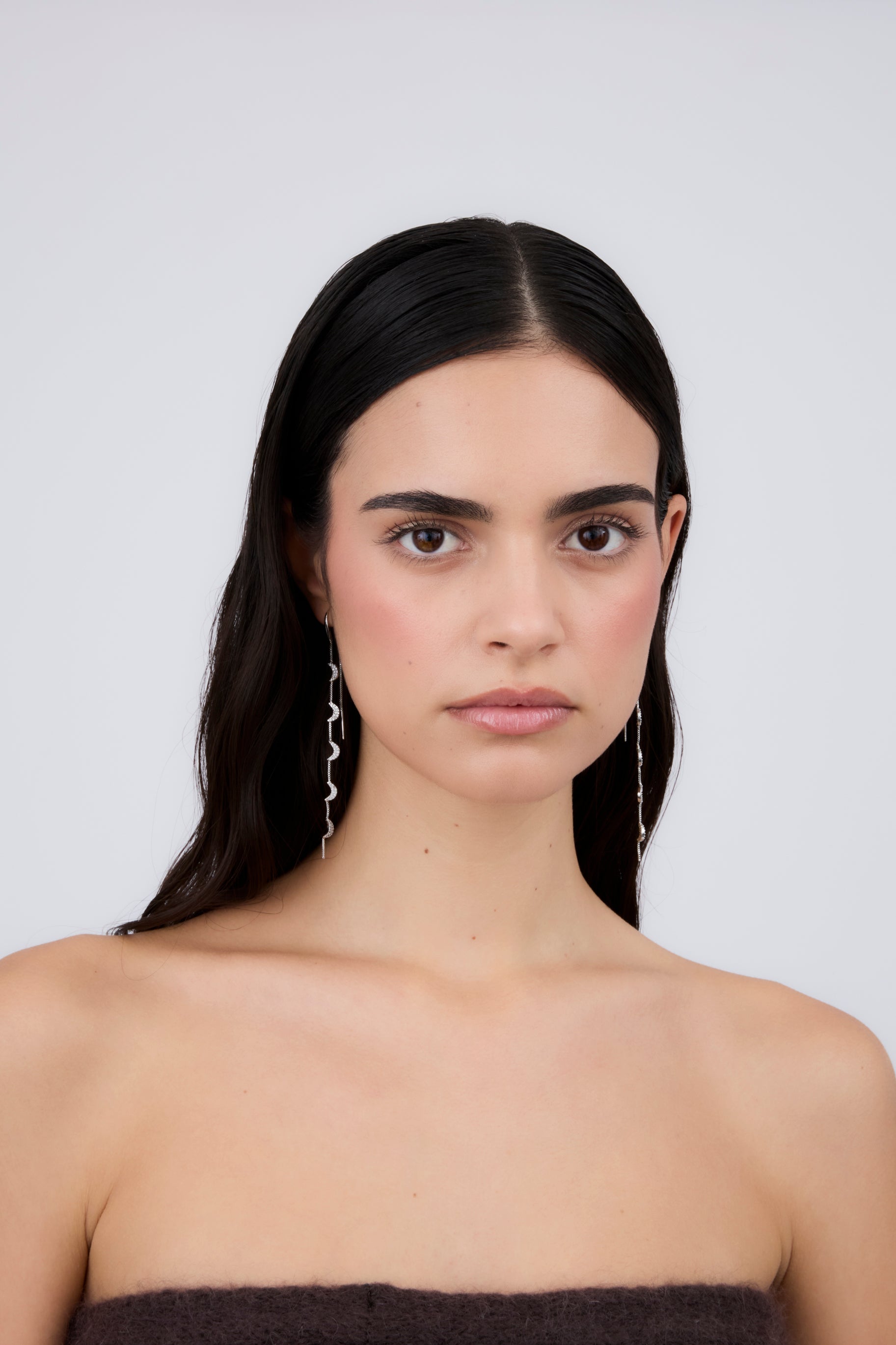 Boucle d'oreille Double Lune