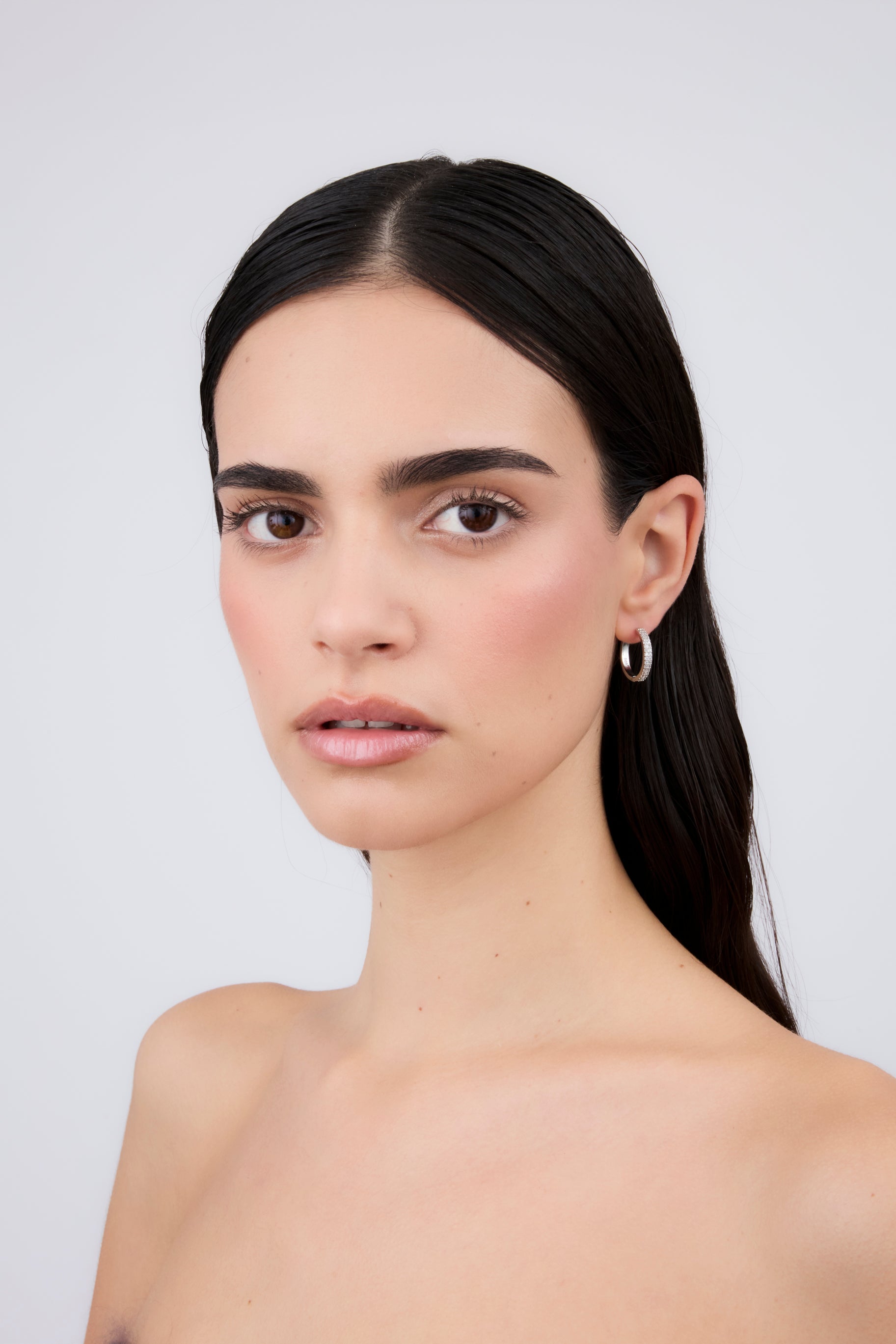 Microzircon earring 16 mm