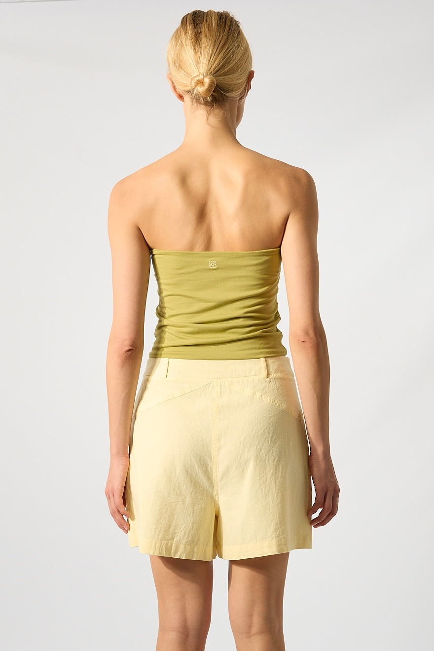 Shorts Botones Nácar Amarillo