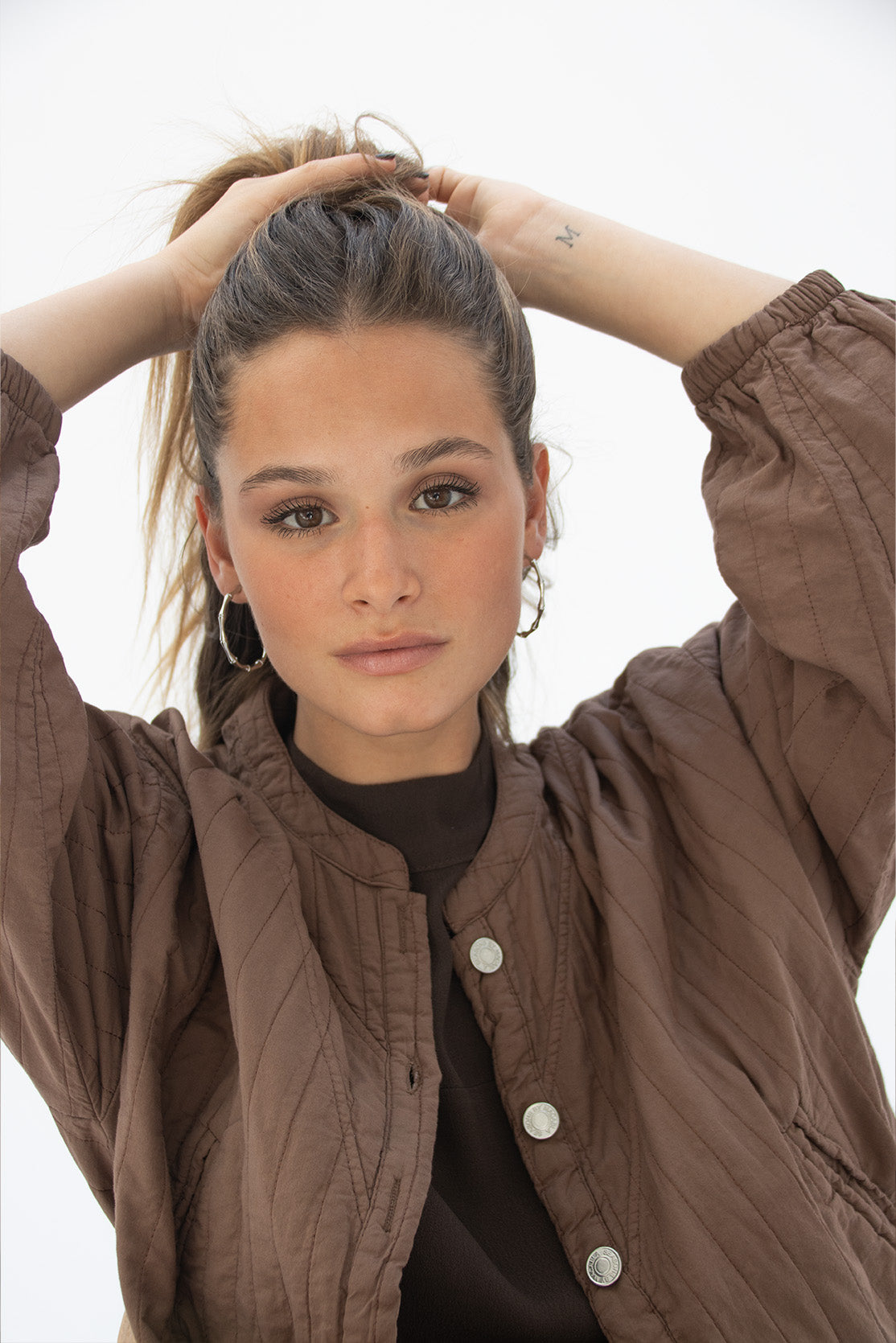 Bamboo Hoop Earrings 3.5 cm