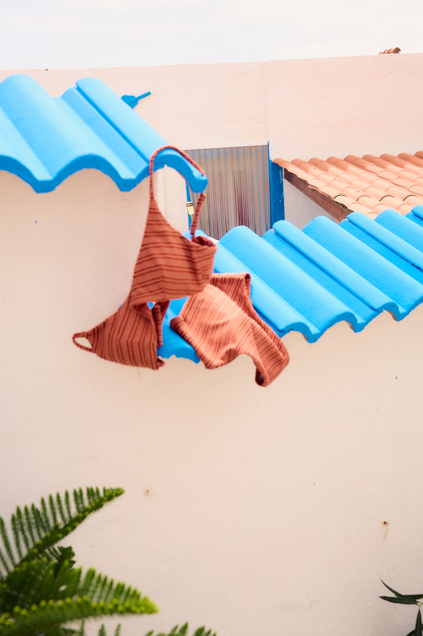 Haut de bikini basique texture tuile