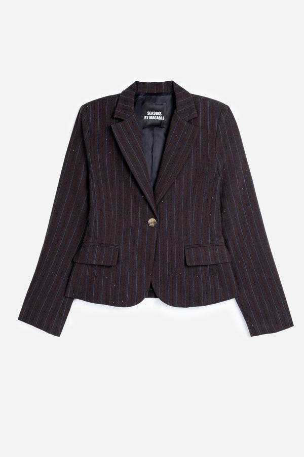Blazer à Rayures Brillantes