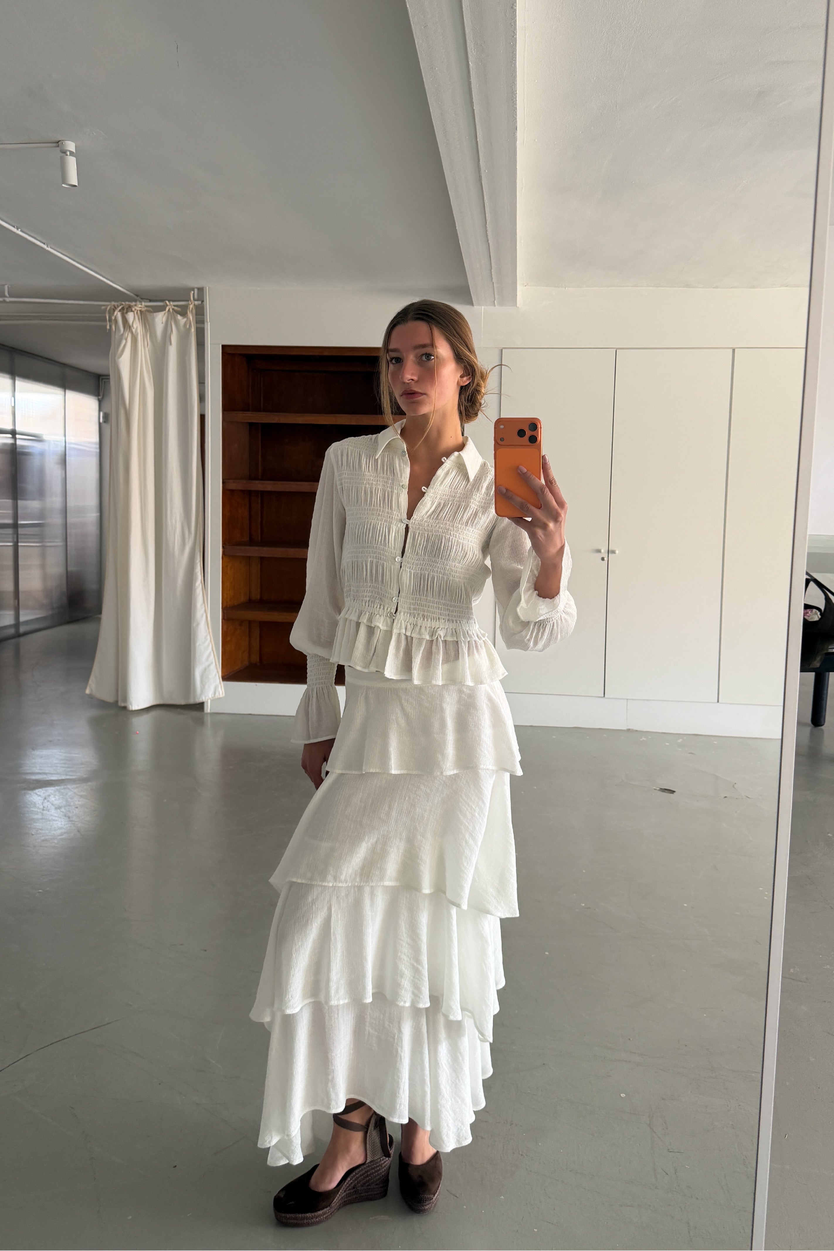 White Coated Blouse