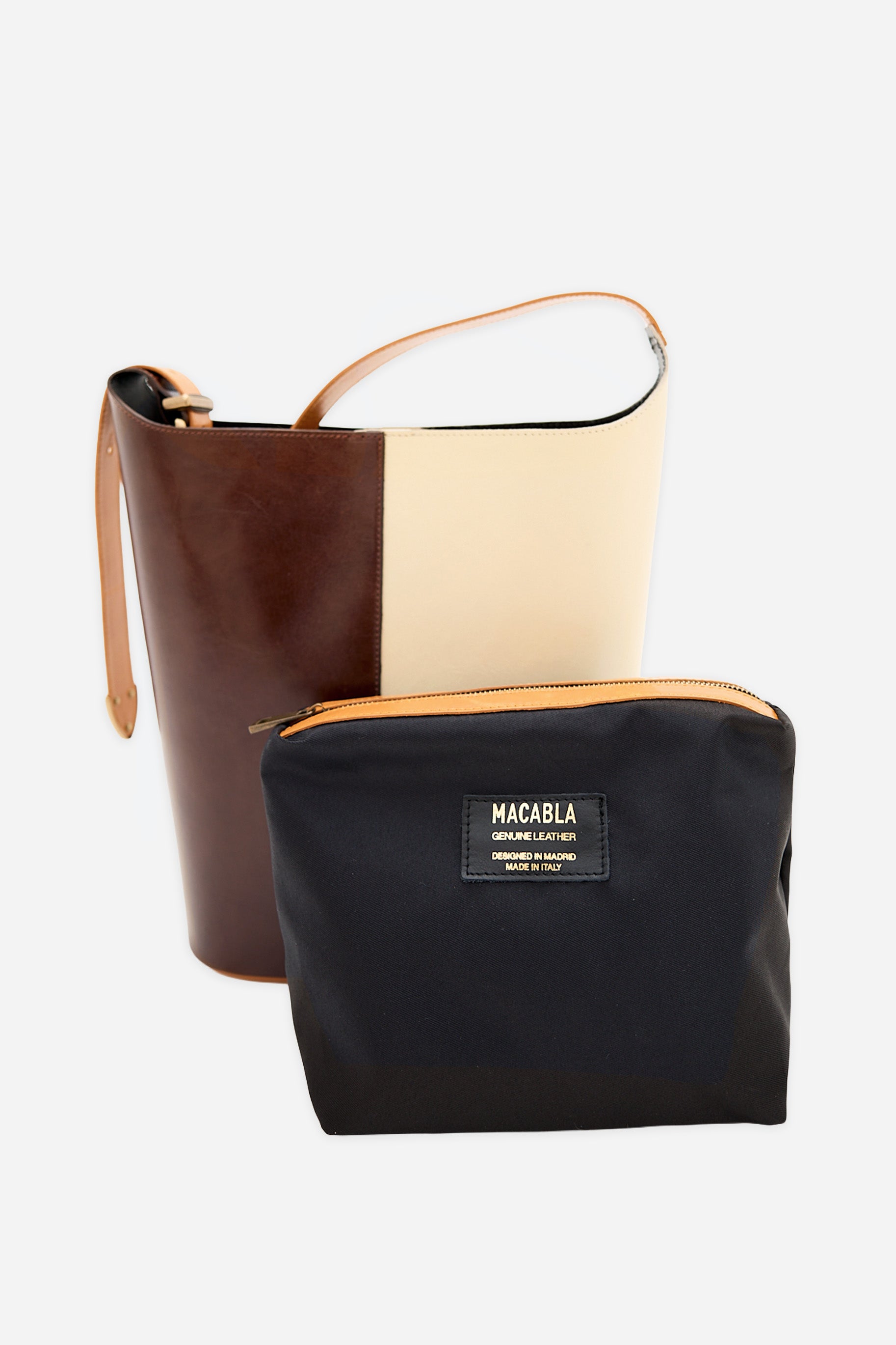 Sac Seau Marron et écru