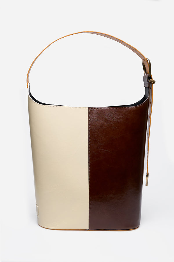 Sac Seau Marron et écru