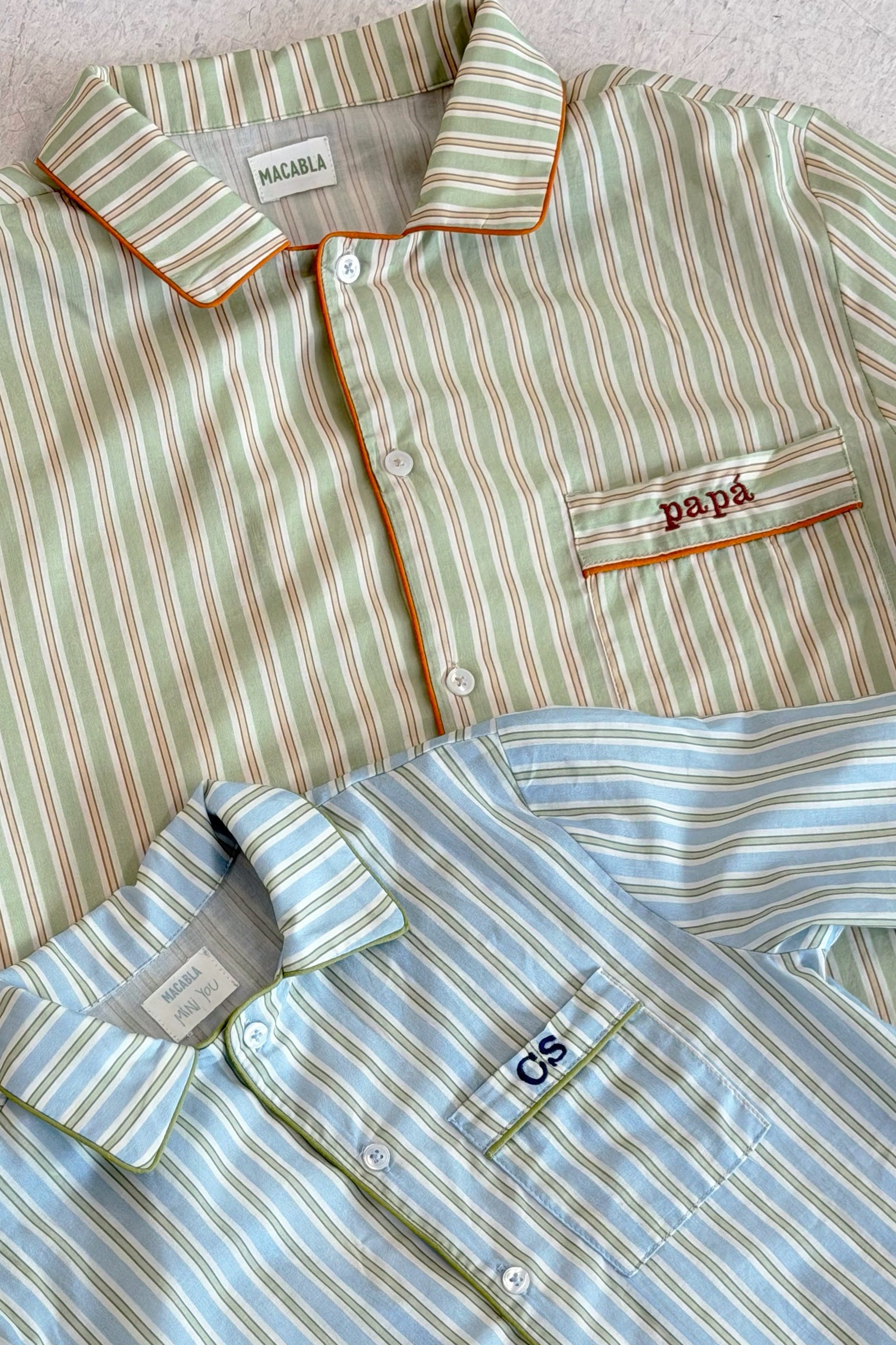 Pijama Unisex Rayas Azul