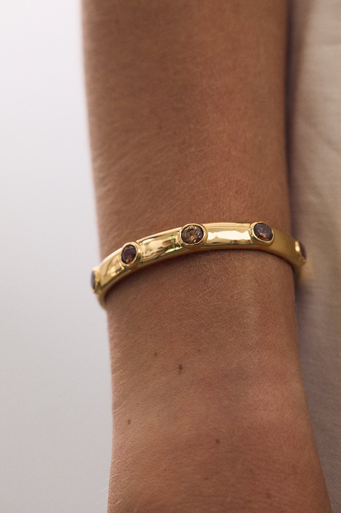 Bracelet Zircons Marrons