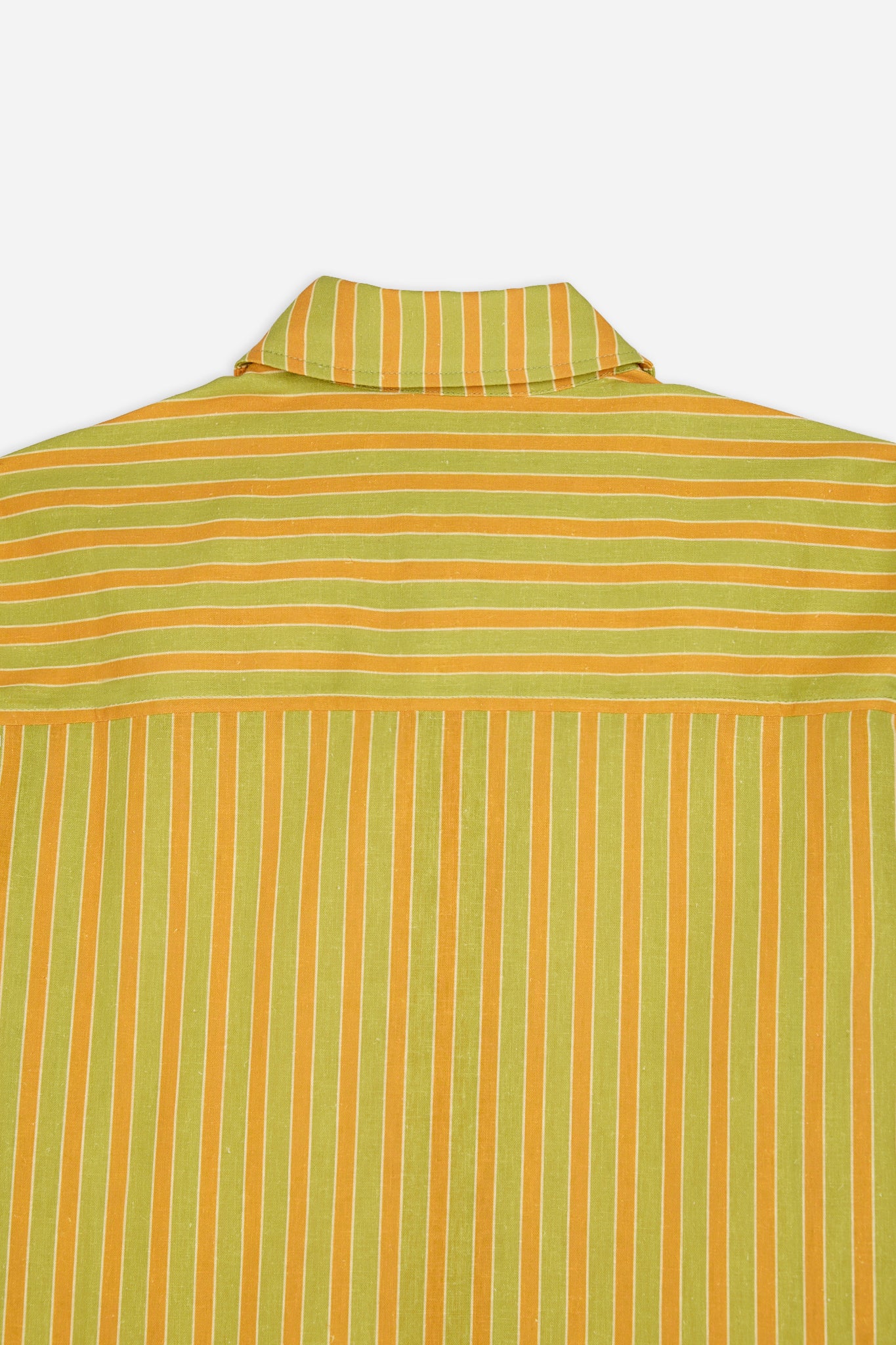 Chemise à Rayures Orange et Vert