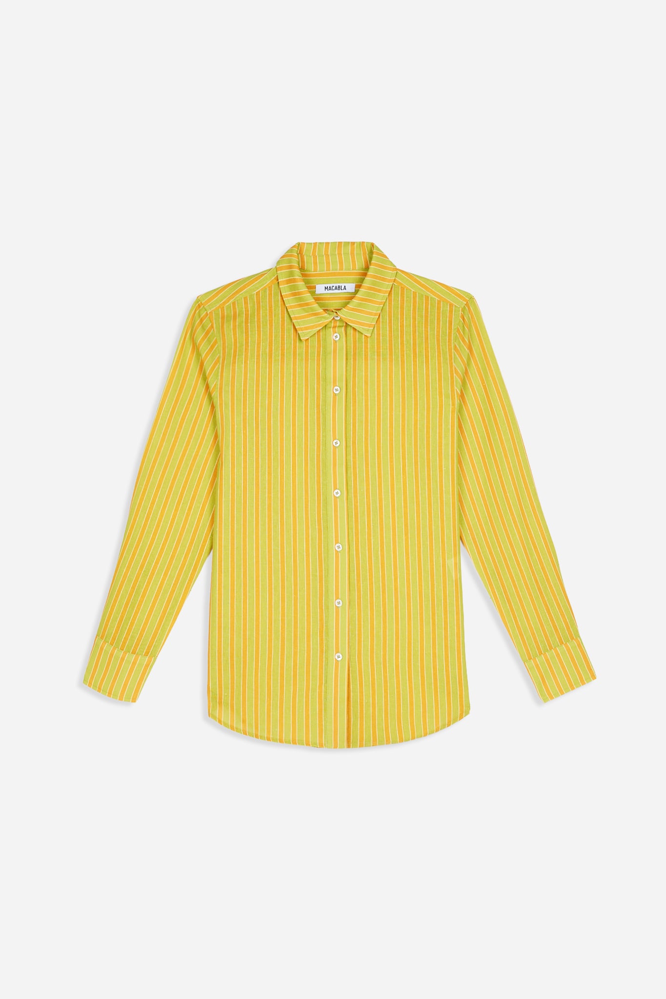 Orange and Green Striped Shirt