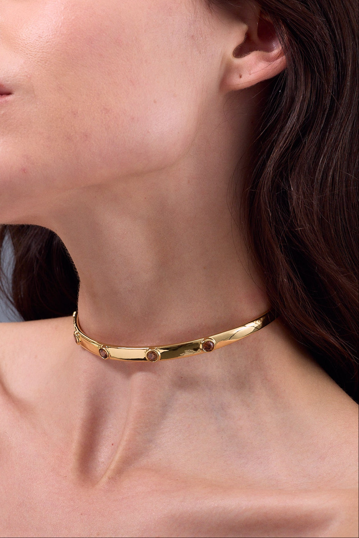 Choker Circonitas Marrones