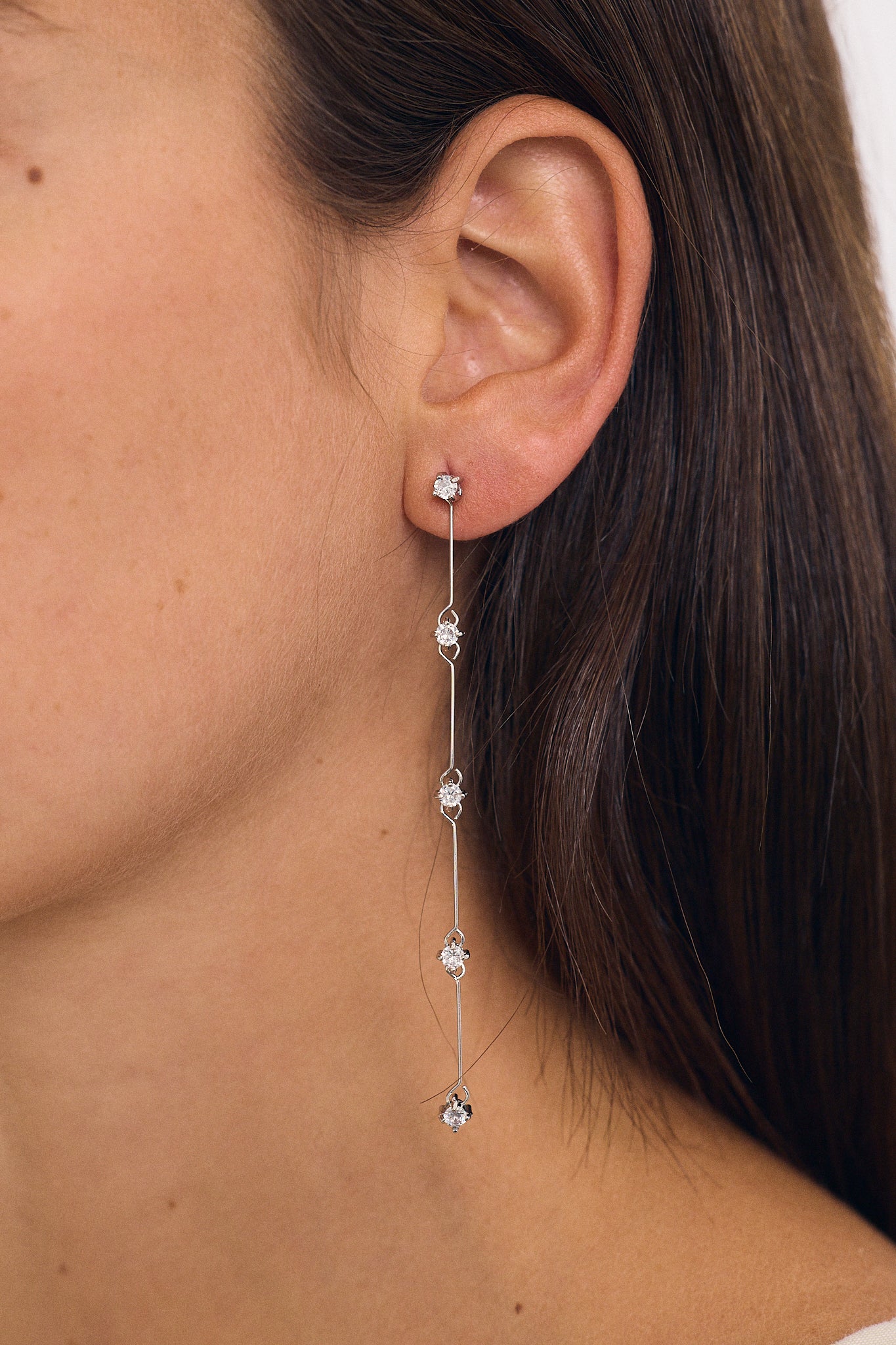 Boucle D'oreilles Détachable Zircons