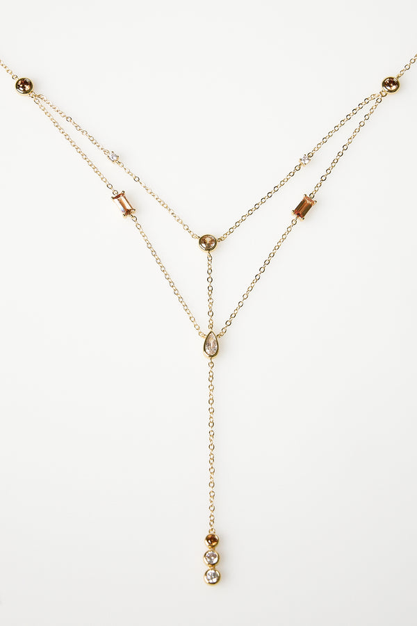 Double Zircon Necklace