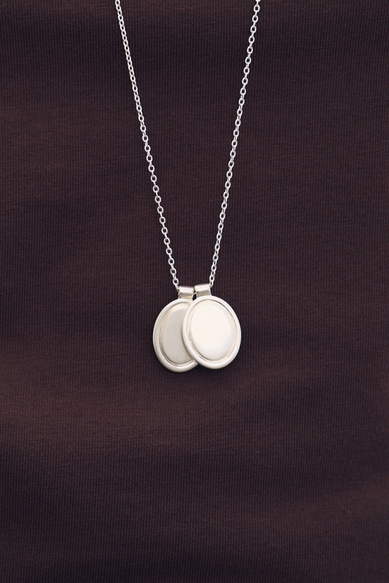 Pendentif Double Ovale