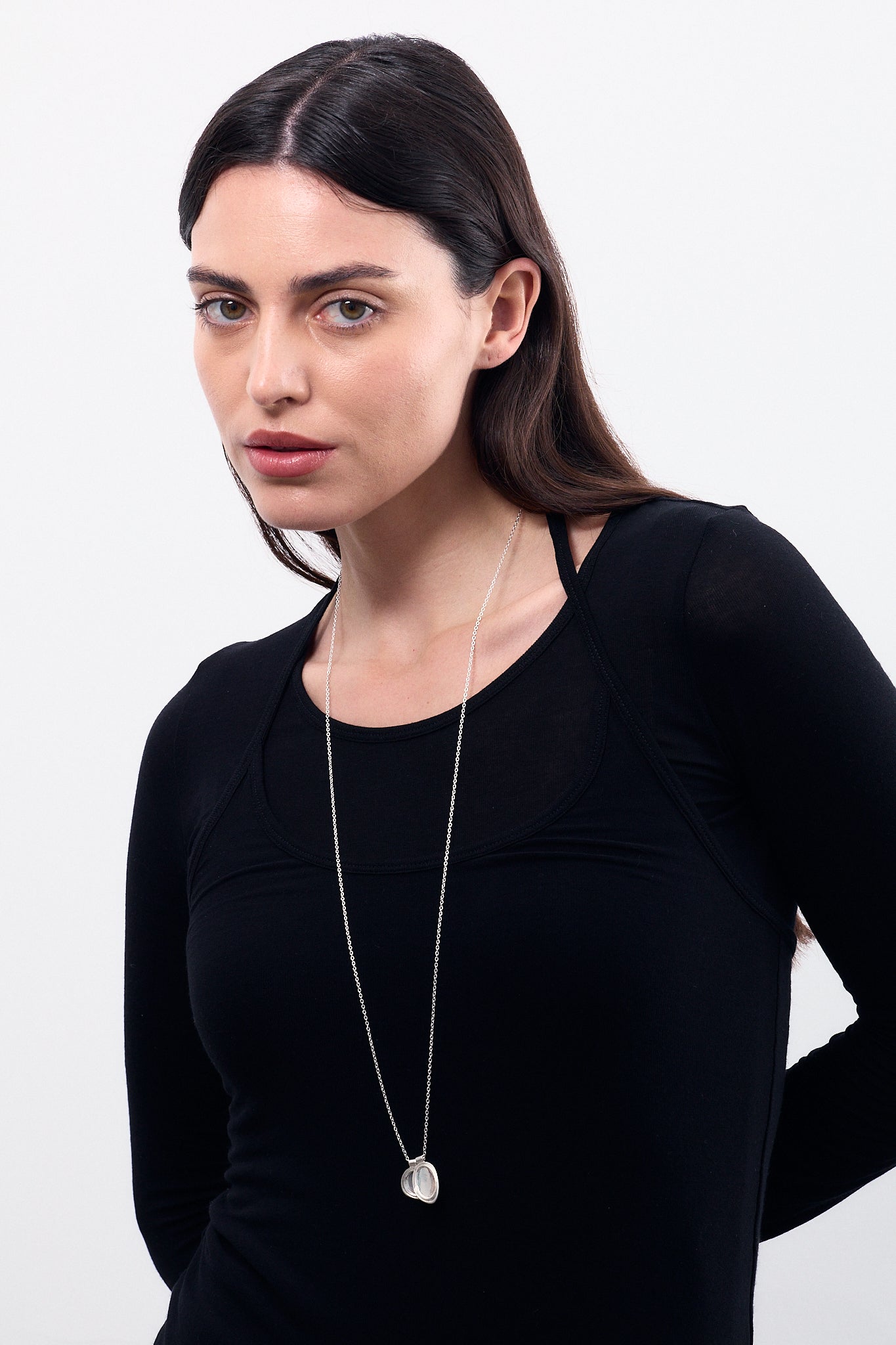 Pendentif Double Ovale Irrégulier