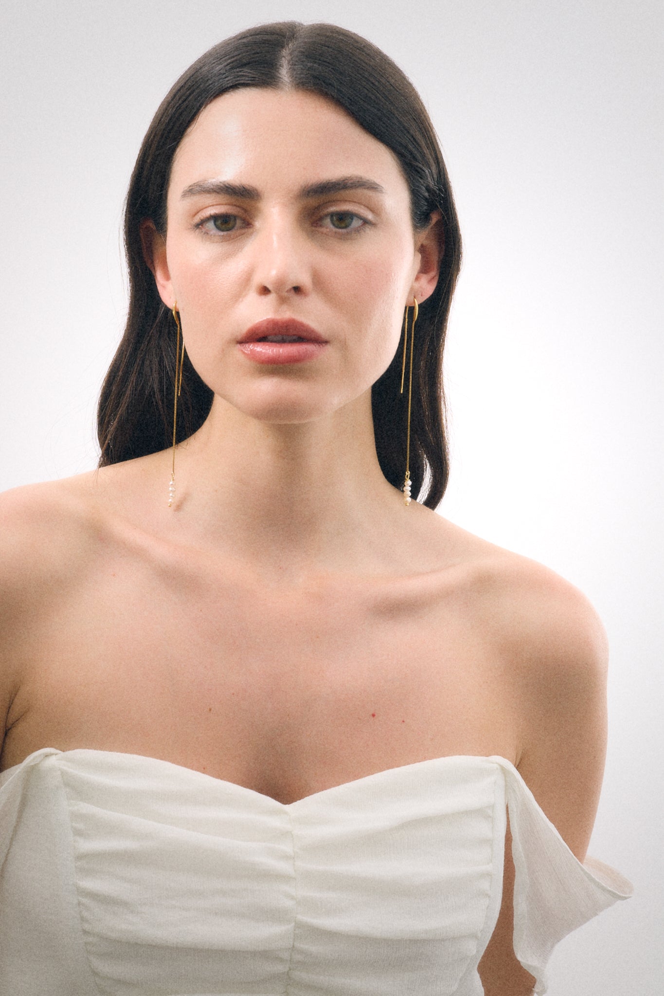 Double Pearl Chain Earring (Unit)