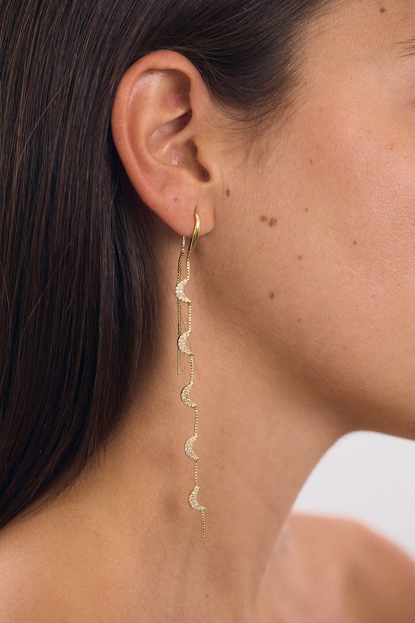 Double Moon Earring