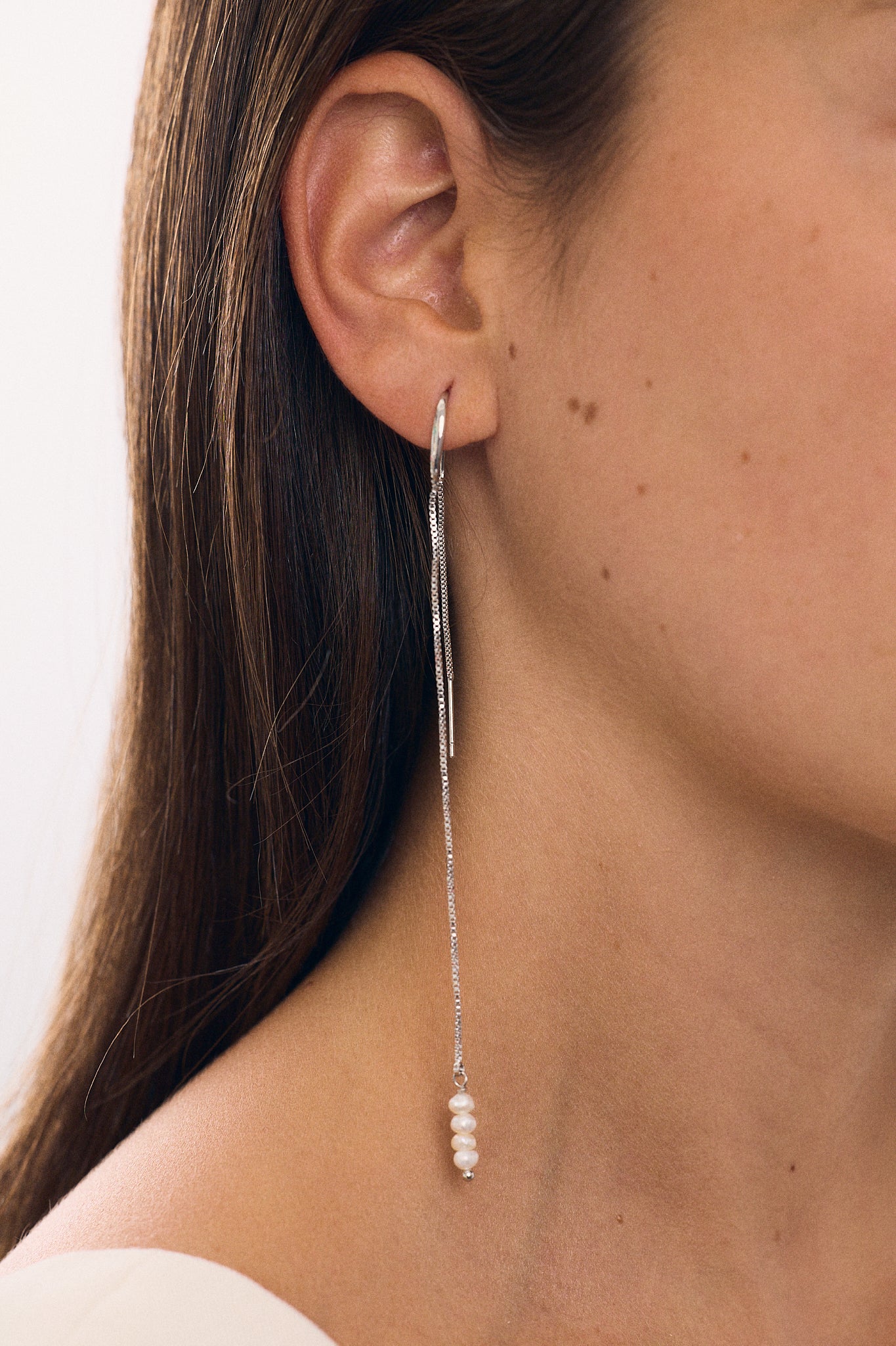 Boucle d'Oreille Chaîne Perle (unité)