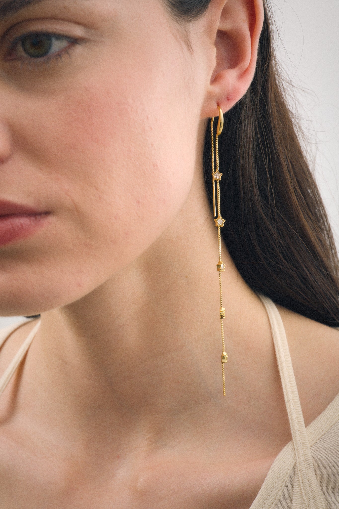 Boucle d'oreille Chaîne Étoile (Unité)