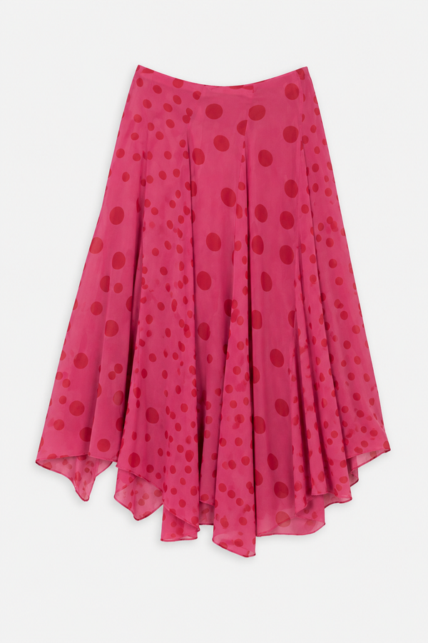 Falda Paneles Lunares Rosa