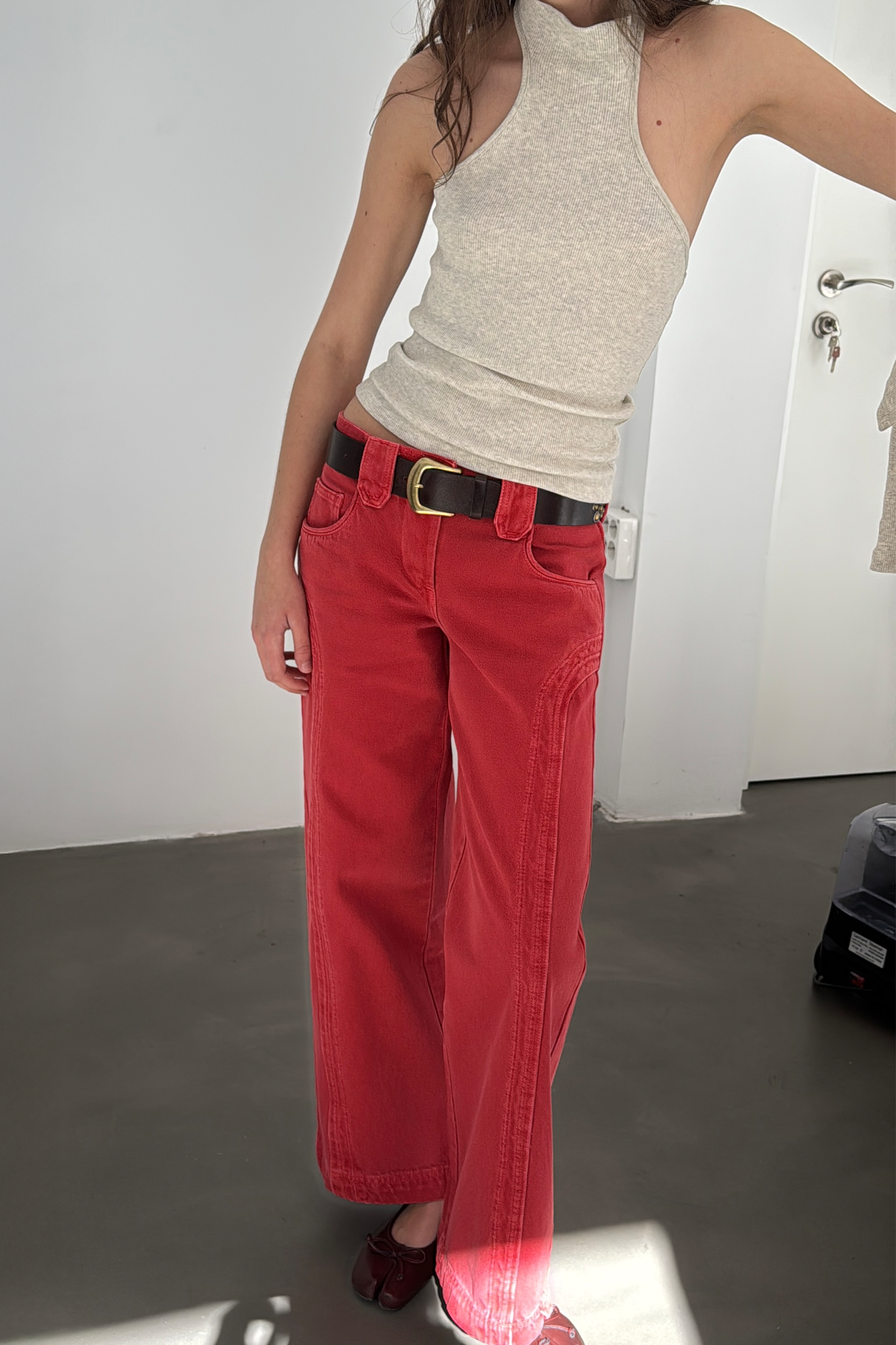 Pantalon Rouge Droit