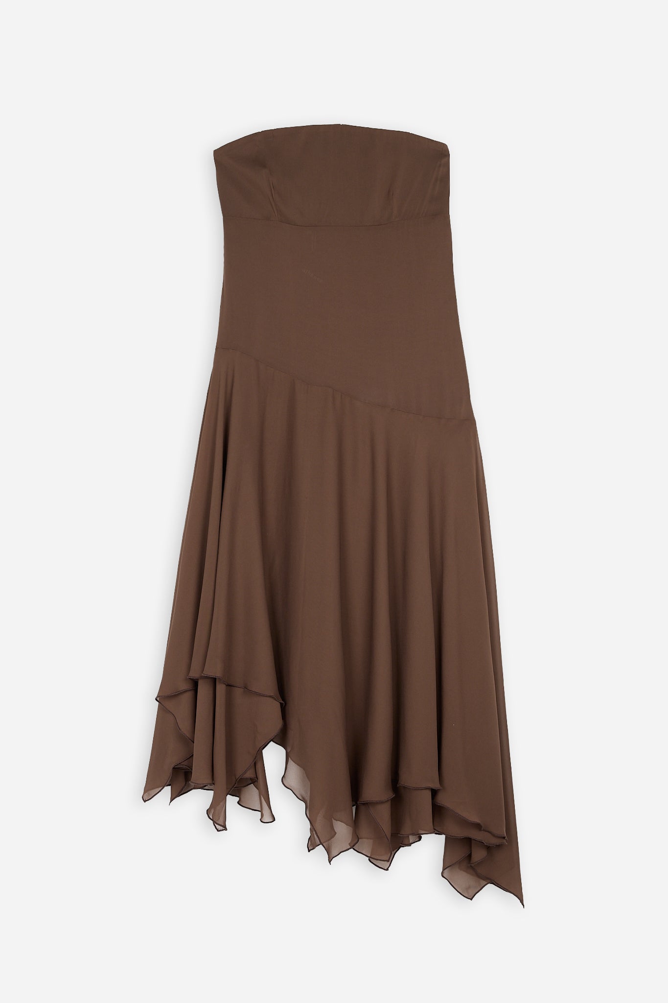Robe bustier marron