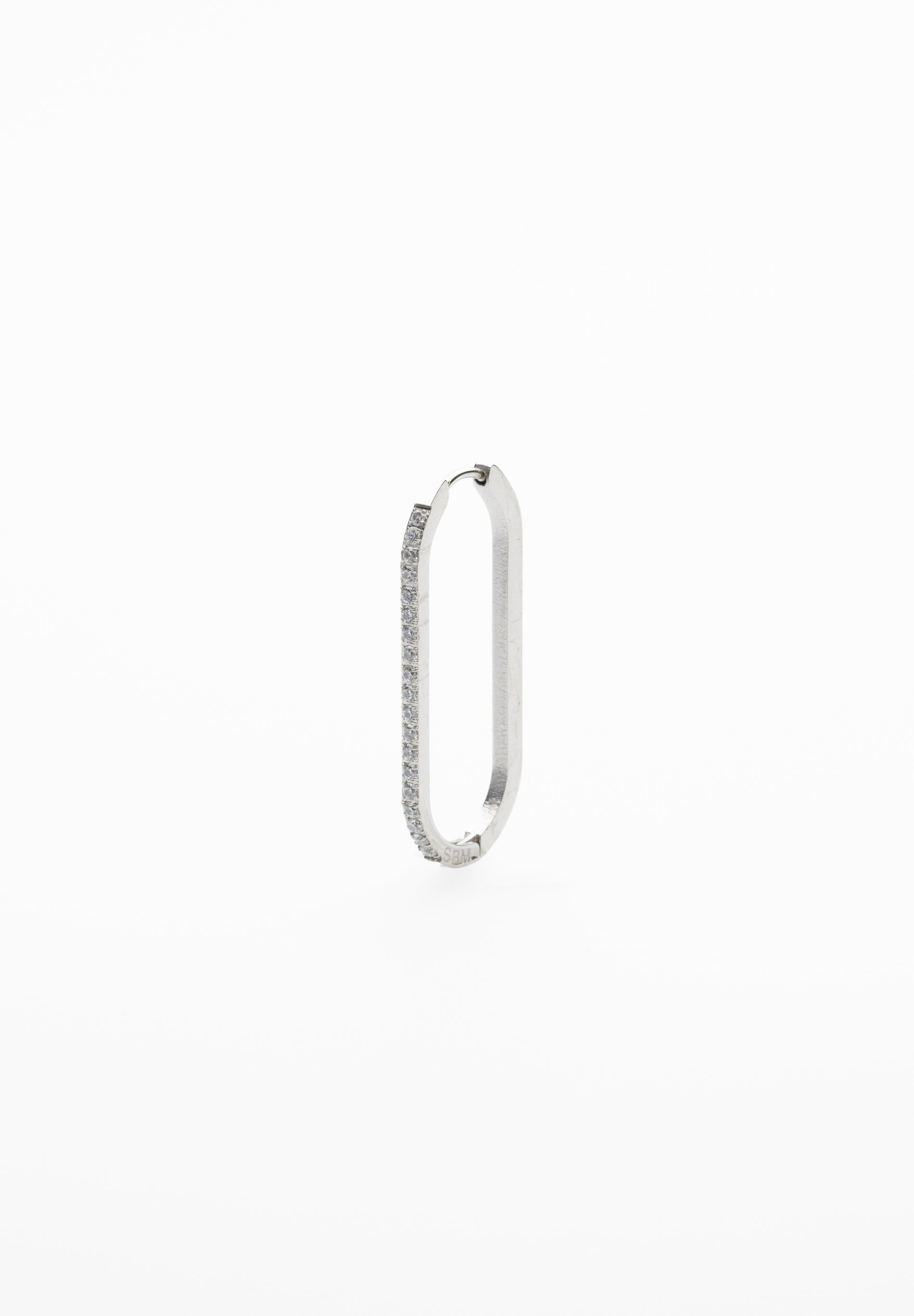Oval Zircon Earring 50 mm (Unit)